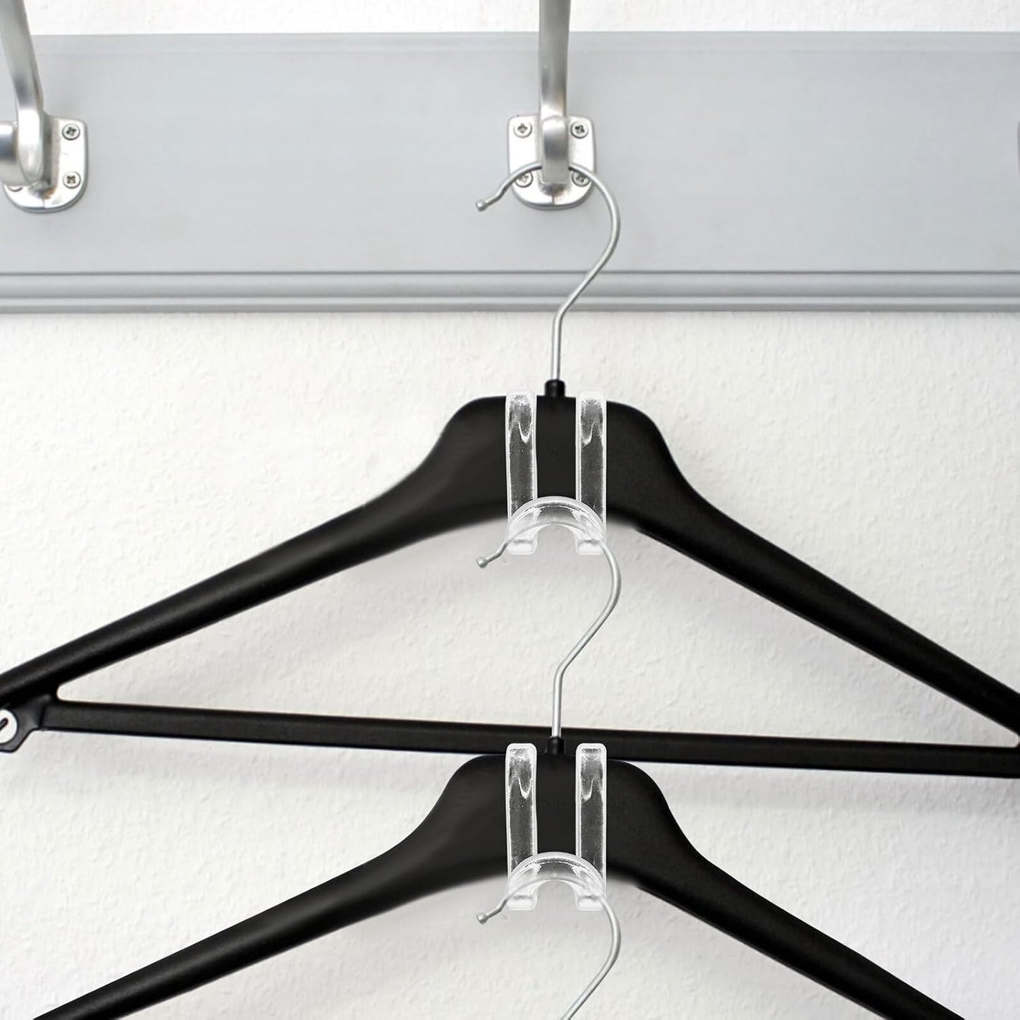  Ciieeo Lot De 30 Crochets De Connexion Transparents Pour Cintres, Connecteurs Empilables En Plastique Gain De Place, Organisateur De Placard Polyvalent Pour Rangement Des Vêtements