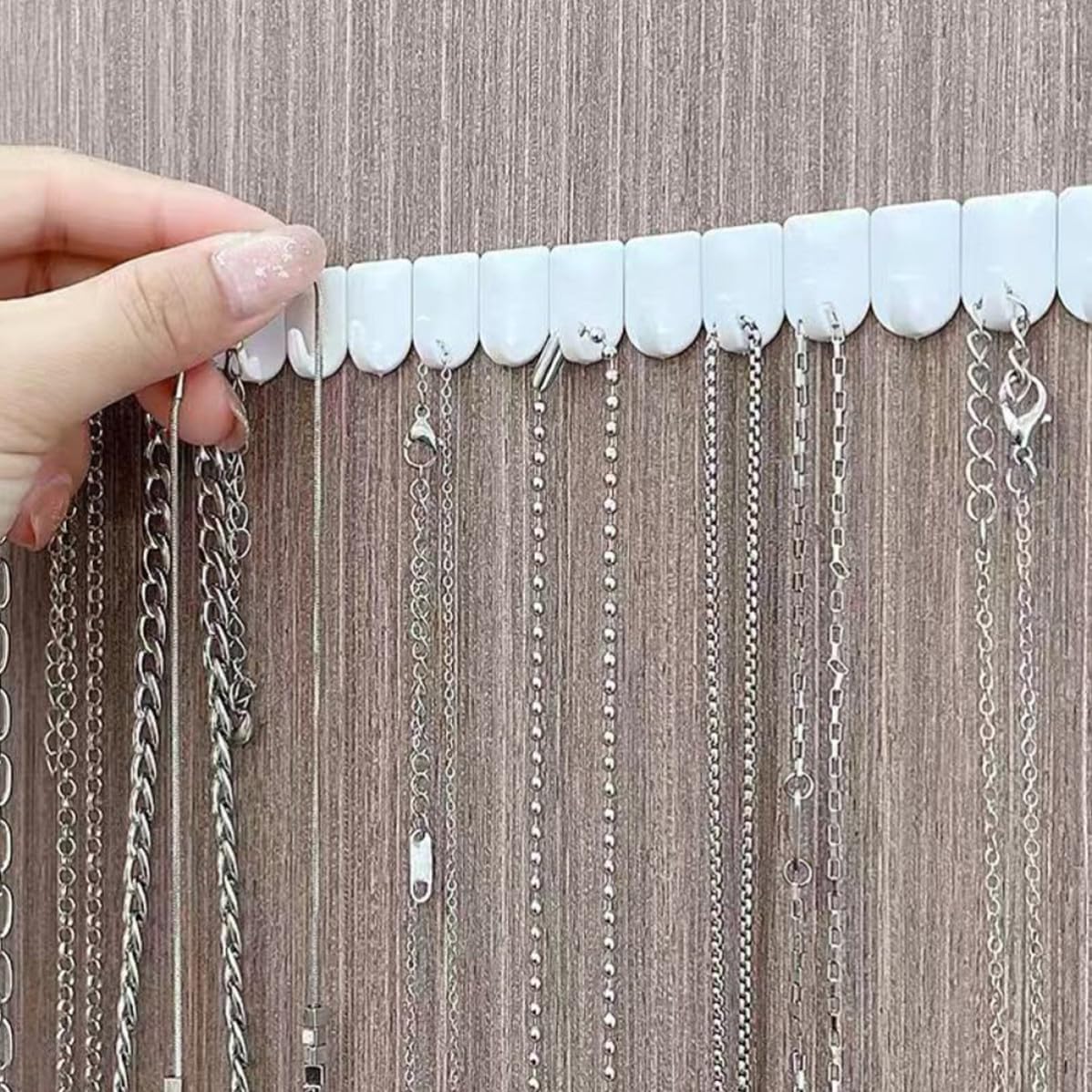  Healvian Crochets Muraux Adhésifs Crochets De Rangement Multifonctions Lot De 24 Pièces Blancs En ABS Pour Suspendre Clés Et Bijoux, Mur Rangement