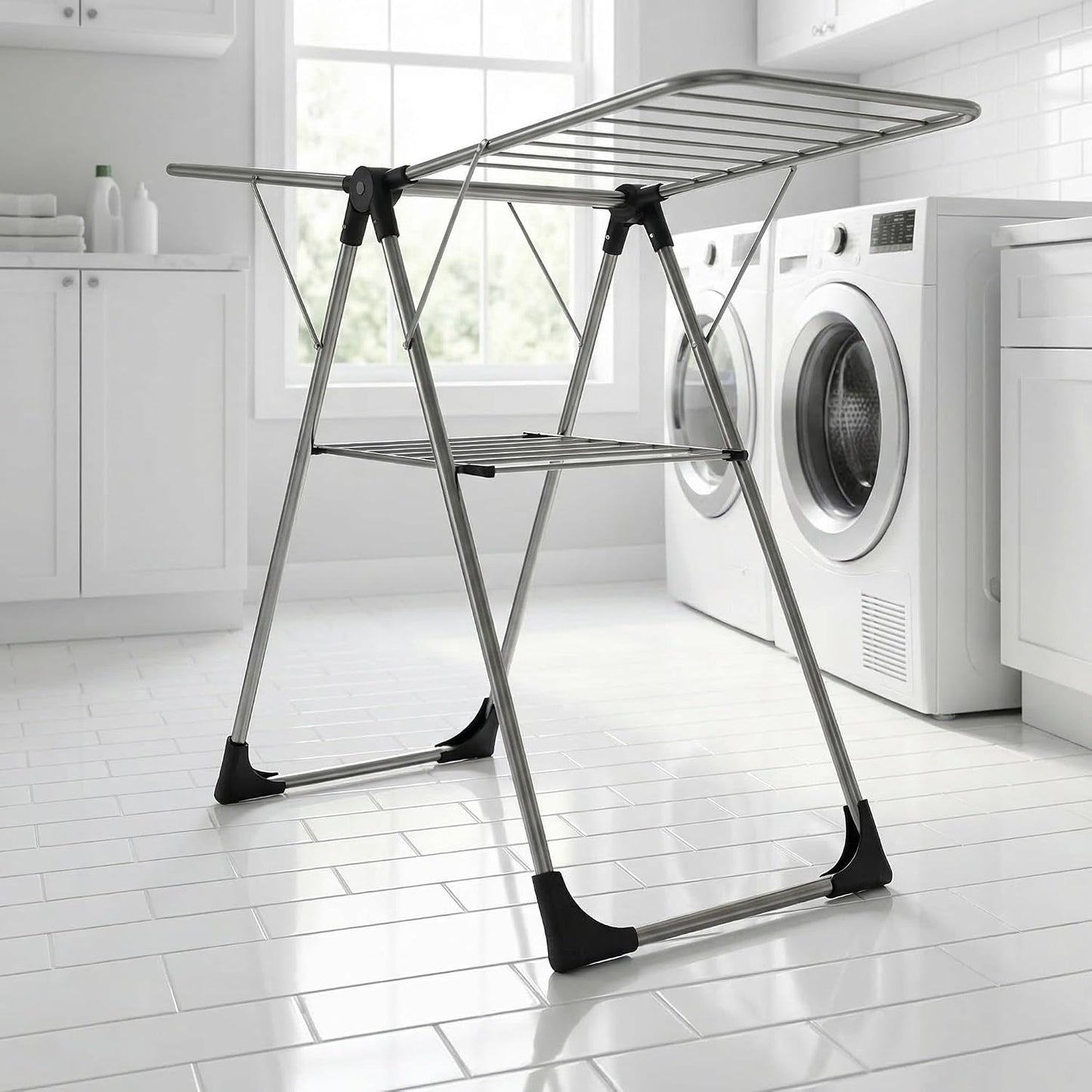  STOBAZA 8 Pièces Protège-pieds Noirs En Plastique Pour Étendoir à Linge, Protection Antidérapante Polyvalente Pour Balcon Et Pelouse, Résistant La Pluie Soleil