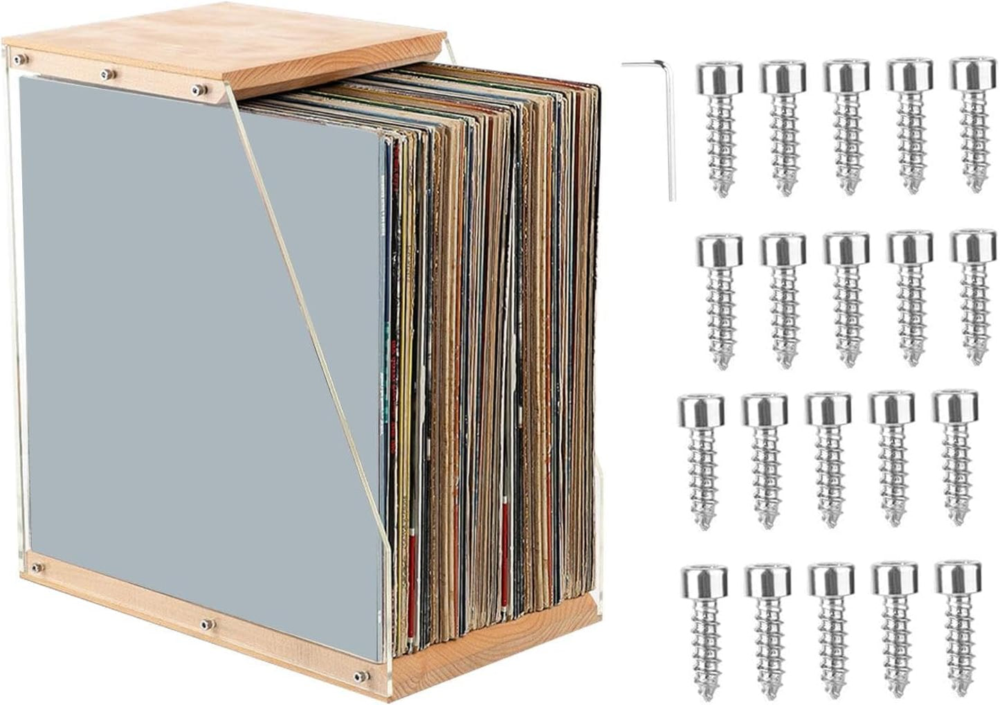  Présentoir à Disques, Support En Acrylique Transparent, Organisateur De Stockage D'albums Moderne, Parfait Pour Le Salon Home Cinéma, Accessoire élégant Pour Appartement, Adolescents, Adultes, Collect