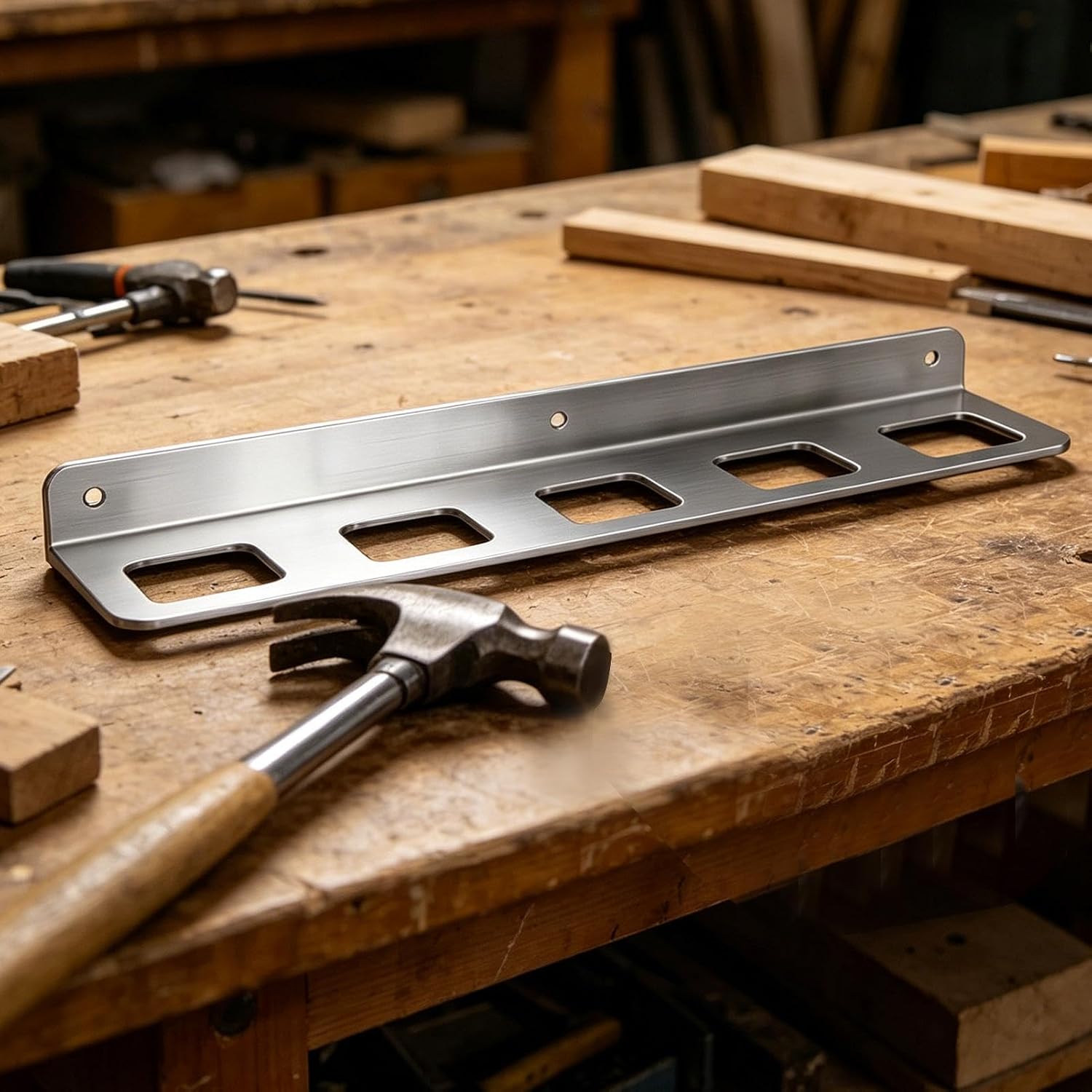 Générique Support Mural à Outils - Râtelier Mural 5 Compartiments Pour Garage Polyvalent | Range-Pinces Robuste,pour Clés Tournevis Atelier Remise Maison Usine