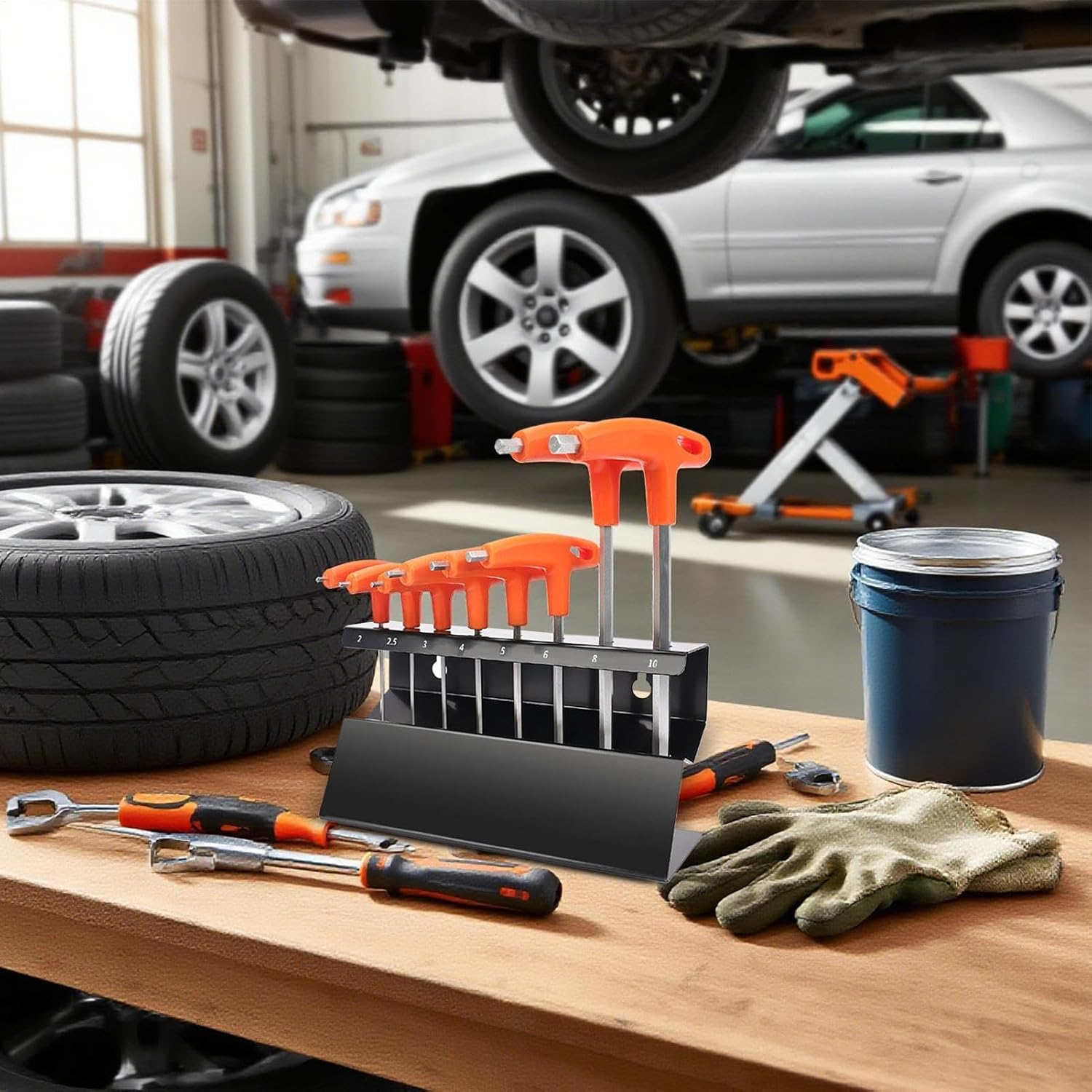 GENERIC Porte-clé | Support Mural En Acier Inoxydable Pour Clés Verticales, Porte-outils Hexagonaux Pour économiser De L'espace Pour Garage, Atelier, Dortoir, Maison, Salon