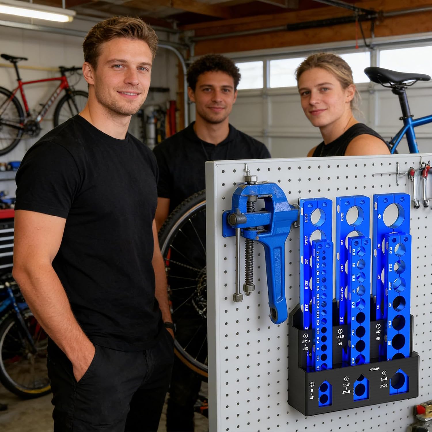 GENERIC Support Mural à 6 Emplacements Pour établi De Vélo – Support De Rangement Pour établi – Pour établi, Garage, Abri De Jardin, Panneau Perforé, Maison, Atelier, Sous-sol
