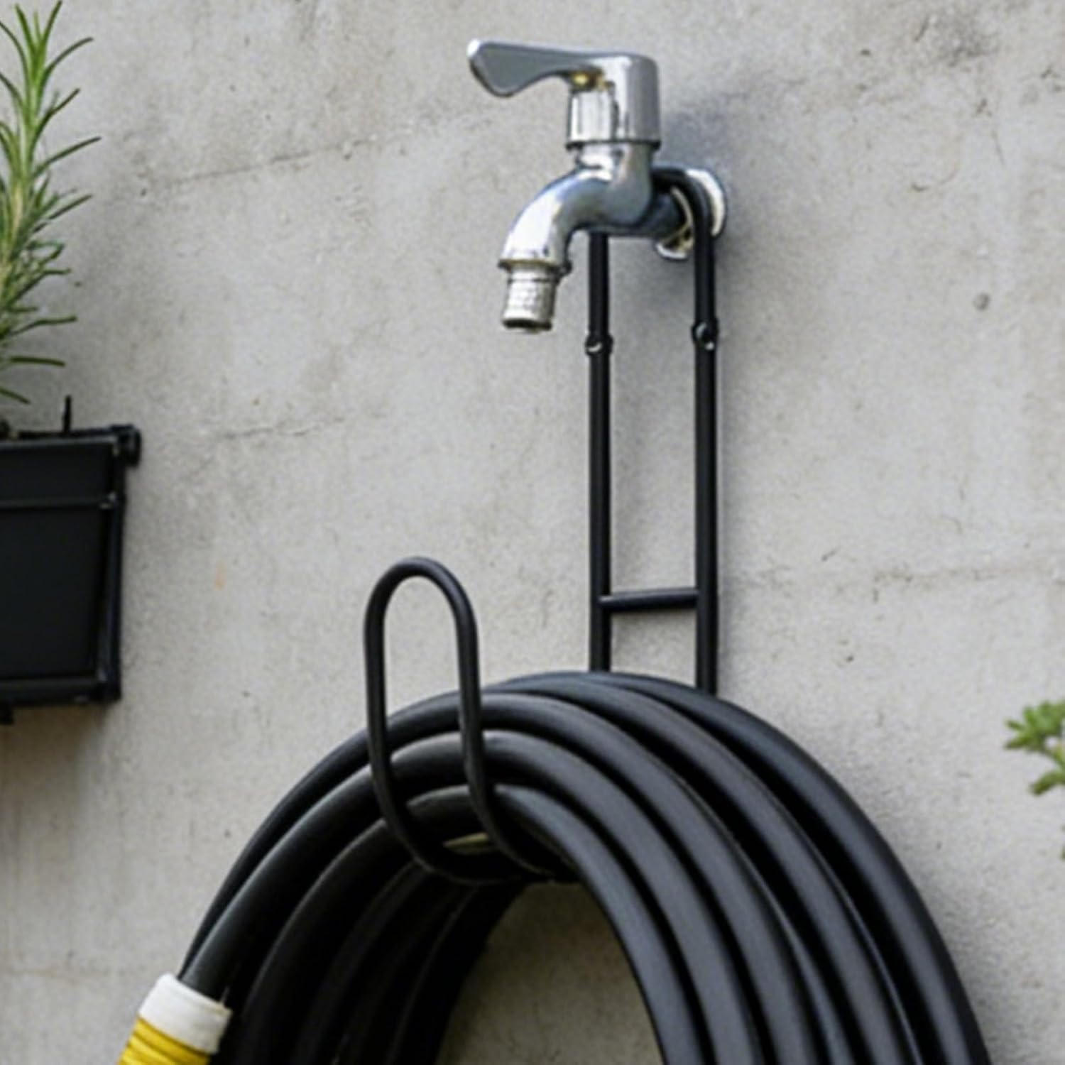 GENERIC Support De Tuyau D'arrosage | Fixation Murale En Métal Robuste – Support De Tuyau D'arrosage De Stockage Extérieur | Pour L'organisation Des Rallonges De Tuyau, Corde, Piscine, Garage, Arrière-cour
