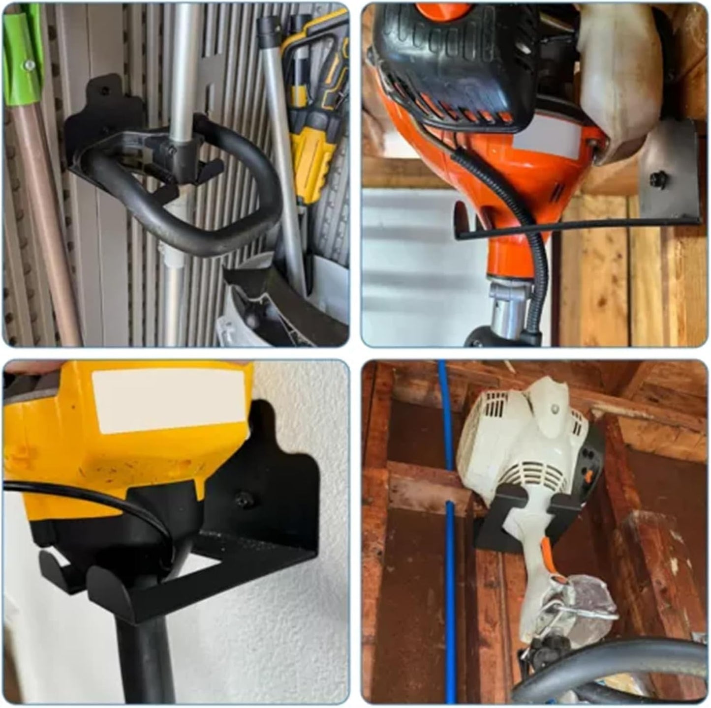  Générique Rack Weedeater, Organisateur D'outils De Jardin | Support Mural Du Support D'outil,Rack à Outils électriques De Jardin