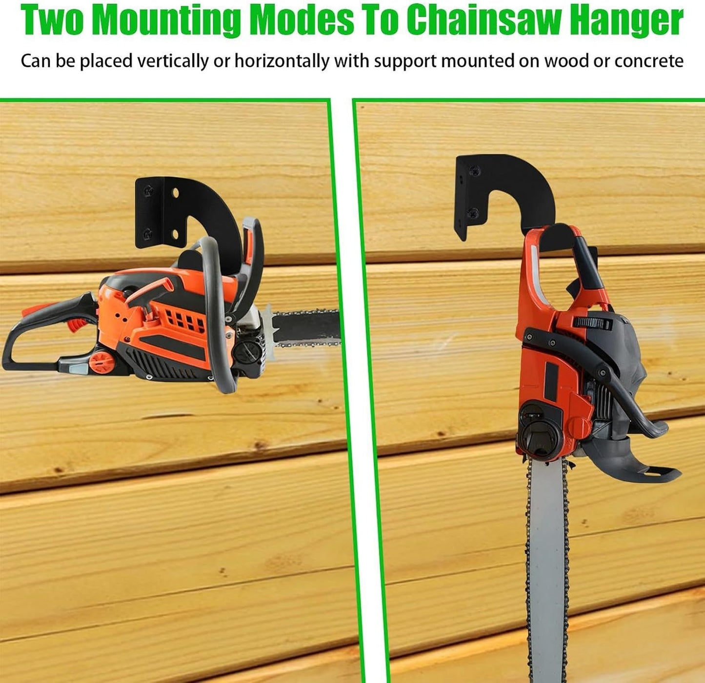  Support Mural En Métal Pour Tronçonneuse, Support De Rangement D'outils Robuste, Organiseur Sécurisé Pour équipement électrique, Idéal Pour Atelier, Garage, Outils De Jardin, Abri De Pelouse