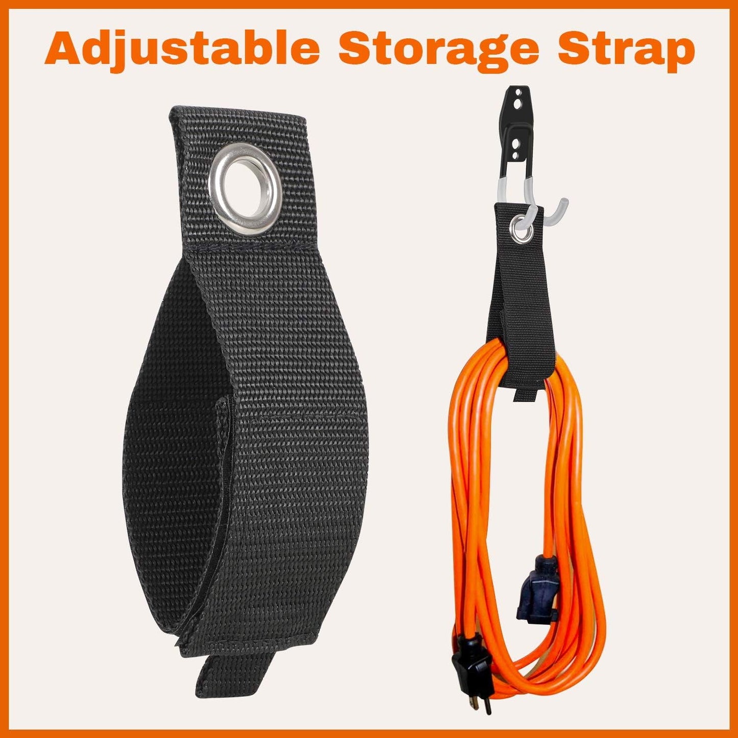  SMARTOLOGY Lot De 15 Crochets De Garage Avec Crochet De Vélo Et Rallonge De Cordon, Lot De 15 Cintres Multi-outils En Acier, Utilitaires Lourds.