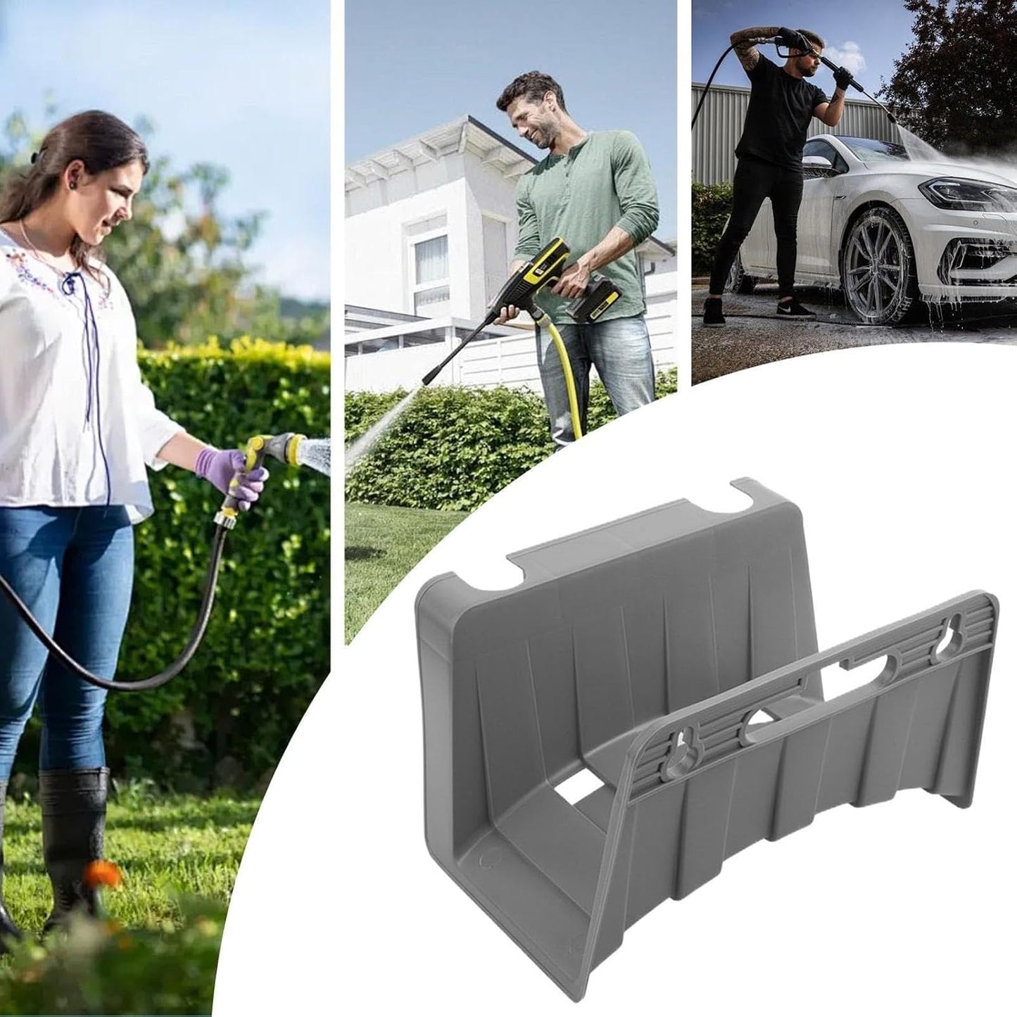  Support Mural Pour Tuyau De Jardin,Support Mural Robuste,Rangement Pour Tuyau De Jardin - Pour Tube, Buse, Terrasse, Rampe, Clôture, Maison, Piscine, Camping-Car, Balcon, Garage, Marine,