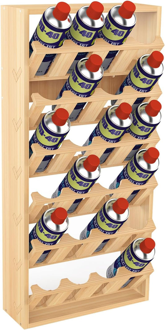  Support De Rangement Mural à 6 Niveaux Pour Peinture Ou Lubrifiant - 24 Canettes - 36,1 X 12,7 X 76,2 Cm (L X L X H)
