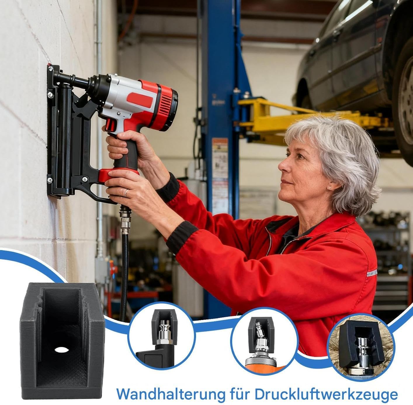  Generisch Porte-outils | 10 Pièces De Rangement Pour Manomètres De Pneus, Support De Rangement Pour Outils Pneumatiques, Pour Le Garage, L'atelier, Pour La Réparation Automobile, Le Lavage De Voiture