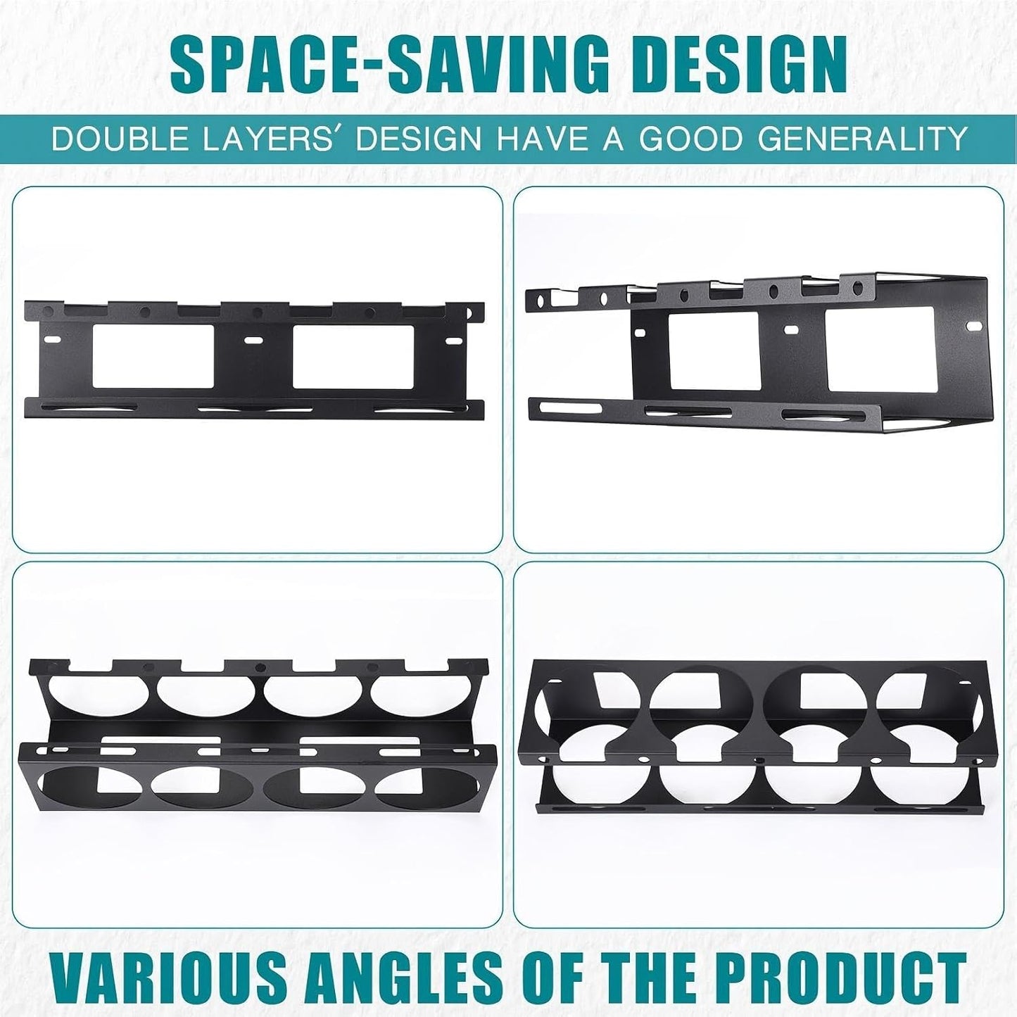  Porte-électrode Pour Le Soudage | 4 Fentes Double Couche Gain De Place - Porte-électrode Rack De Rangement Pour Garage | Pour Salon, Garage, Sous-sol, Appartement, Technicien, Hommes, Adultes