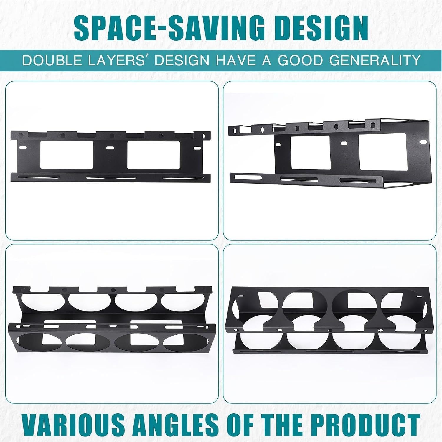  Porte-électrode Pour Le Soudage | 4 Fentes Double Couche Gain De Place - Porte-électrode Rack De Rangement Pour Garage | Pour Salon, Garage, Sous-sol, Appartement, Technicien, Hommes, Adultes