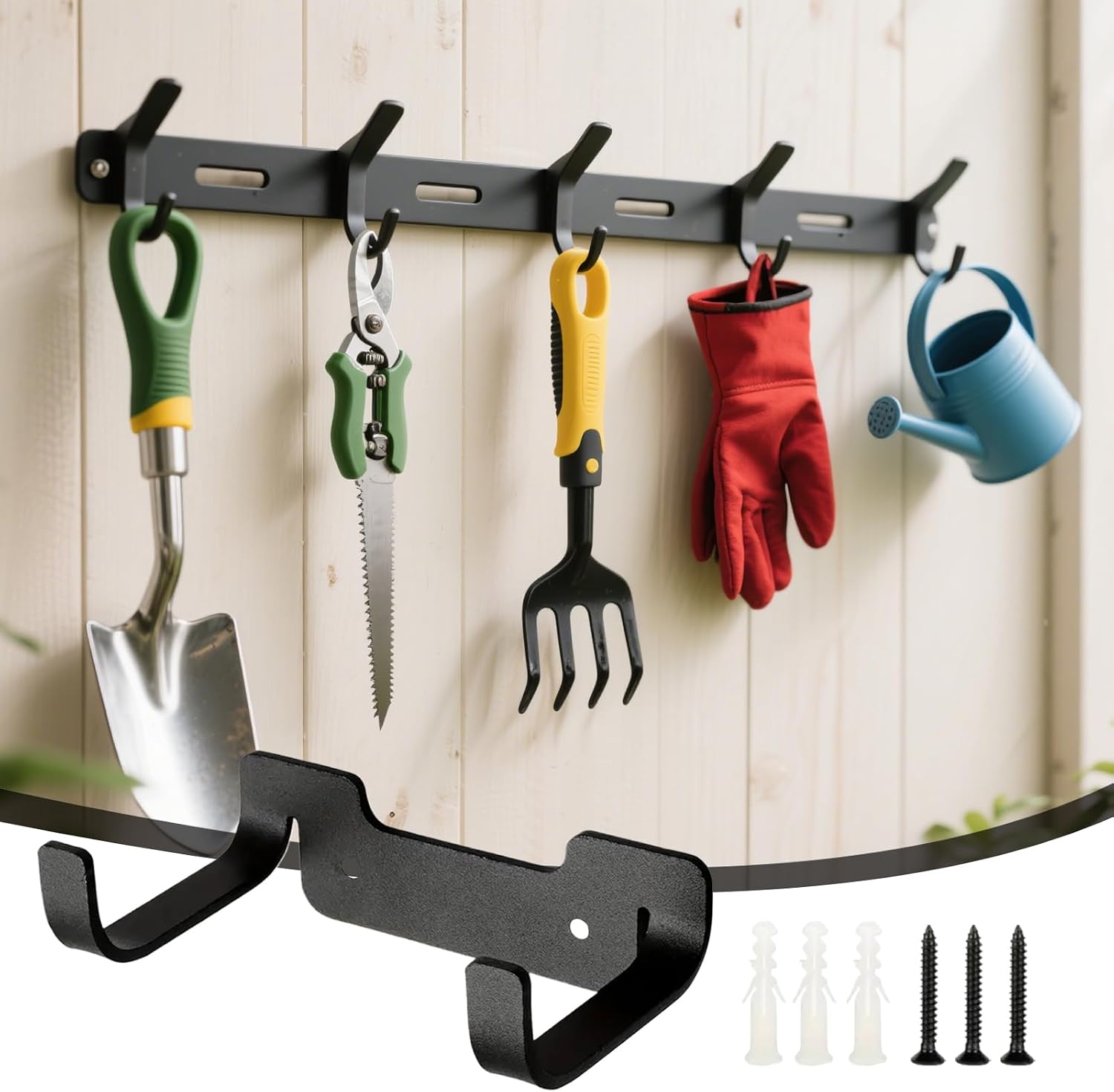  Générique Crochets De Garage - Porte-Ustensiles Jardin Et Utility - Gain De Place Pour Mur Buanderie Atelier Cuisine Cave Jardin Maison