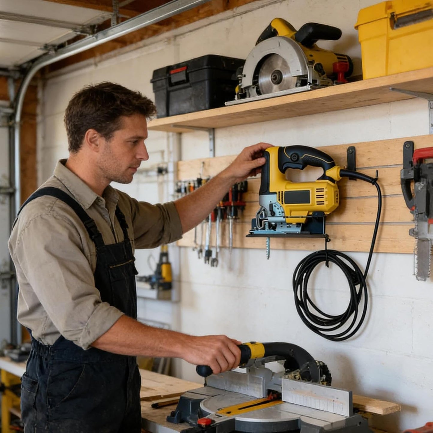  Générique Porte-Scie Sauteuse Rack,Organisateur Metallique Pour Outils Electriques | Rangement Pour Scie Sauteuse,Pour Atelier, Abri, Garage, Maison, Sous-Sol, Appartement