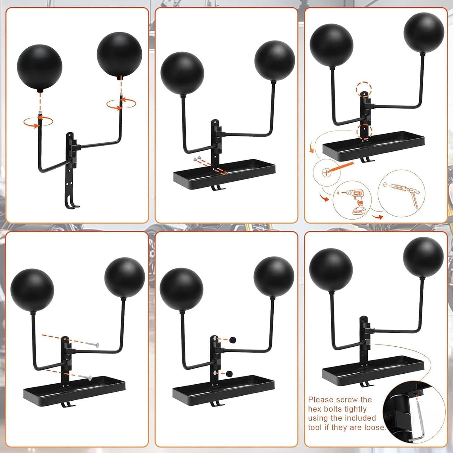  Générique Motorcycle Helmet Wall Mount Rack, Metal Display Hook For Garage Storage, Wall-Mounted Holder For Safety Gear, Riding Helmet Organizer For Dirt Bike Riders Club And Home Use