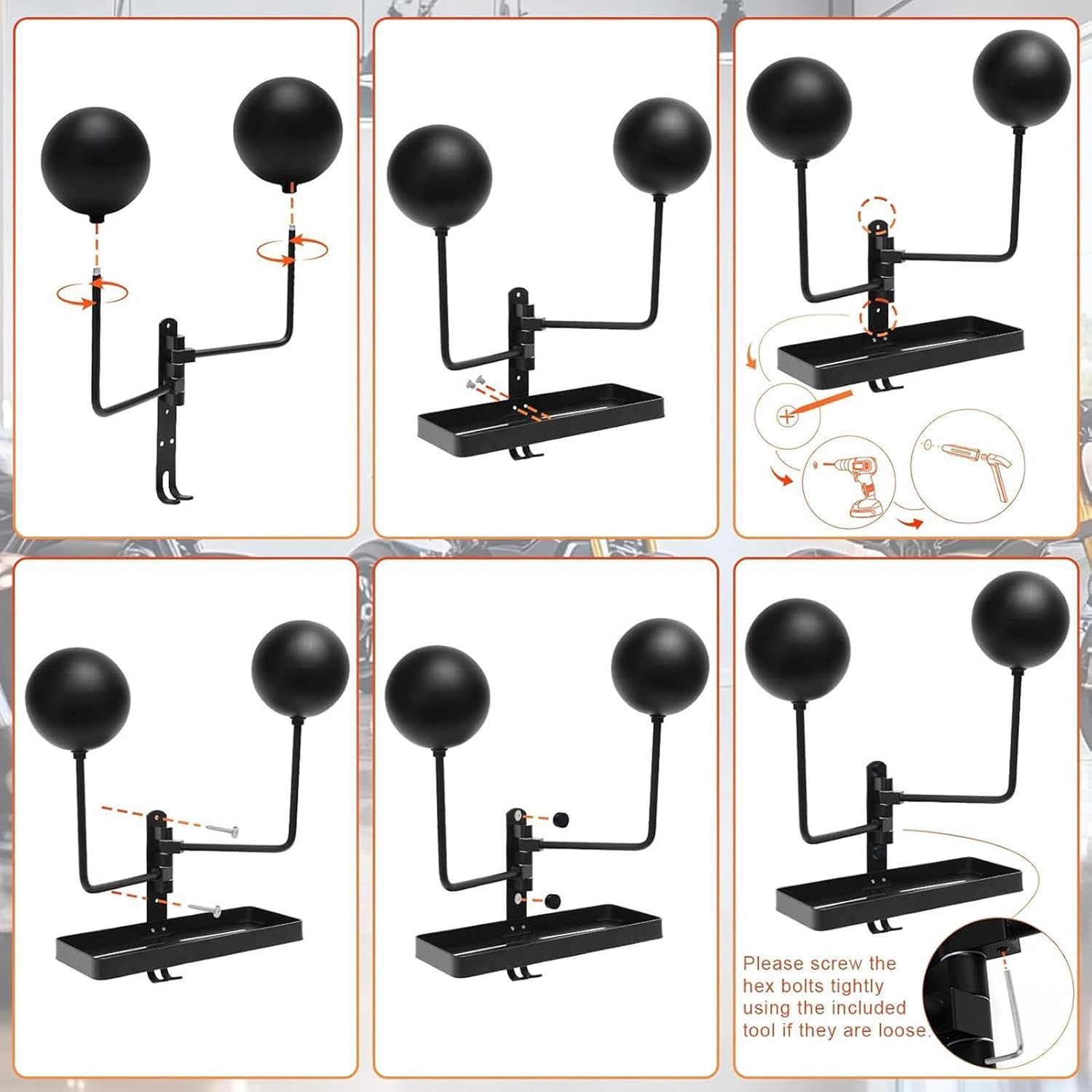  Générique Motorcycle Helmet Wall Mount Rack, Metal Display Hook For Garage Storage, Wall-Mounted Holder For Safety Gear, Riding Helmet Organizer For Dirt Bike Riders Club And Home Use