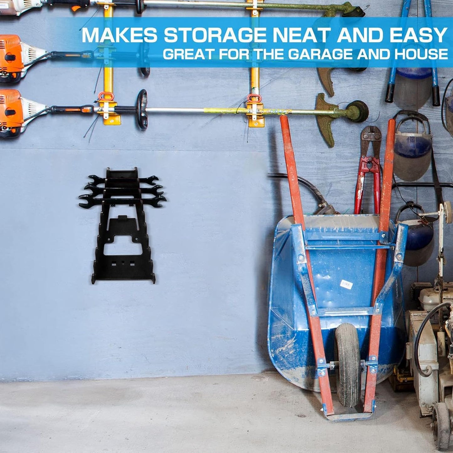  Générique Wrench Organizer, Heavy-Duty Tool Rack, 8.66x4.72 Inches Pegboard-Compatible Storage Tray, Screwdriver Stand Holder, Ideal For Garage, Repair Shop, Workshop And Living Room