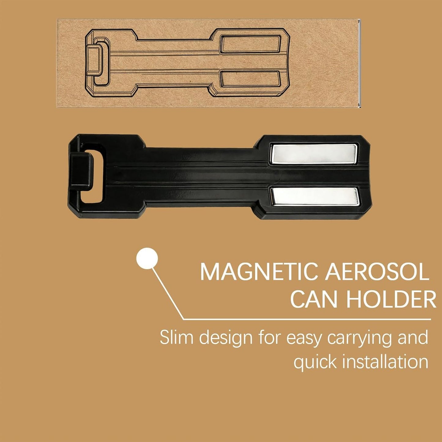  Aerosol Can Organizer - Wall Mount Magnetic Holder | Heavy-Duty ABS + Magnet Spray Paint Rack For Tool Cart Trailer Pantry, Automotive Paint Bottles Storage, Home Shop Garage