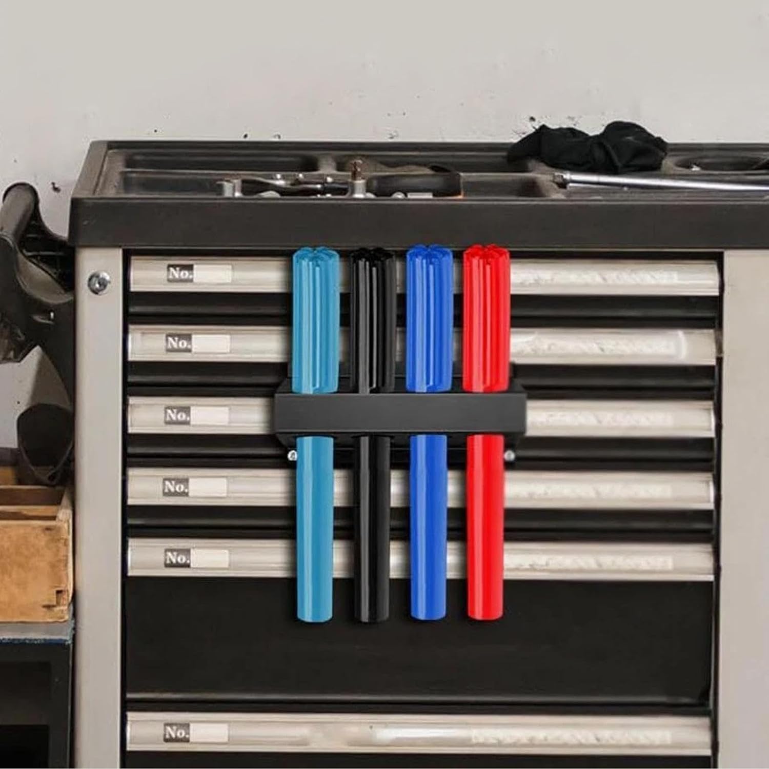 GENERIC Support De Tubes De Rangement Pour Tiges De Soudage | 8 Emplacements | Support Mural En Fer | Support De Tige De Soudage TIG – Pour Le Travail à La Maison, L'artisanat, La Réparation, L'assemblage, Le