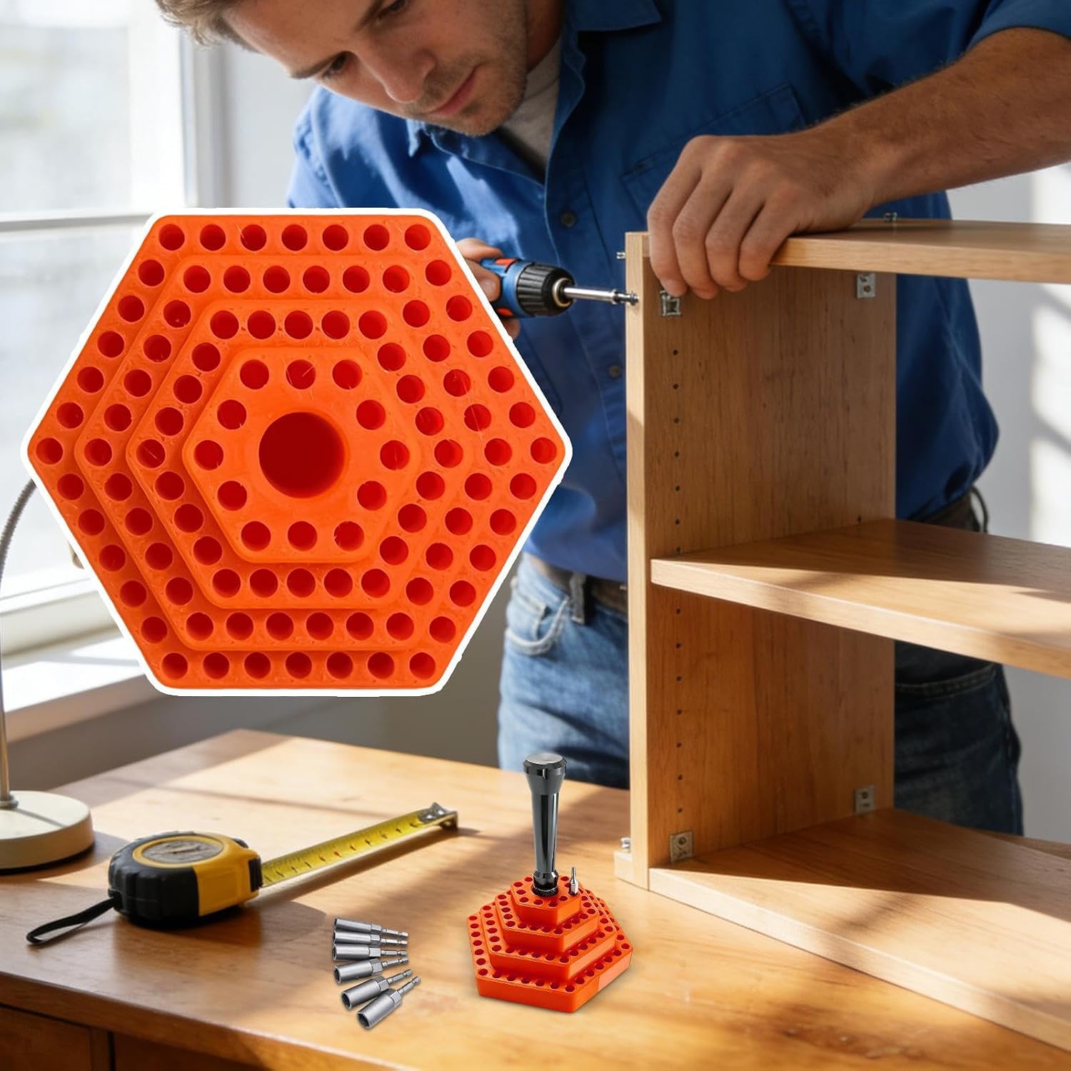 GENERIC Porte- Hexagonaux – 4,8 Mm – Rangement Des, Pour Le Travail Du Bois, électricien, Construction, Charpentier électrique, Maison, Garage