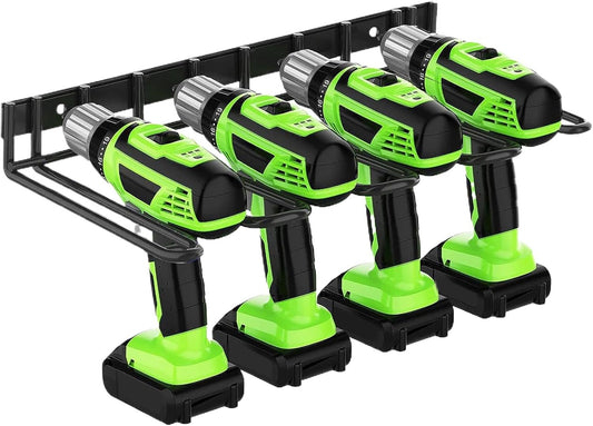  Drill Holder Wall Mount, Cordless Power Tool Organizer, Heavy-Duty Utility Storage Rack, Thickened Battery Tool Shelf For Garage & Workshop (14.88x6.89x1.77 Inches)