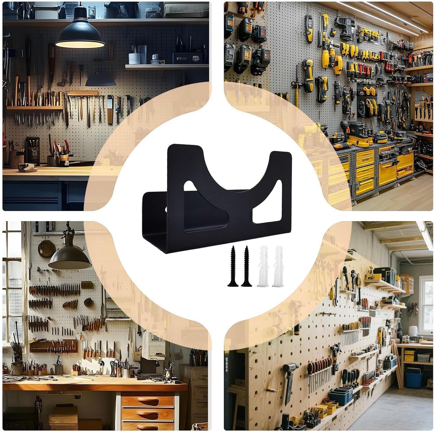  Support Pour Meuleuse D'angle - Support De Meuleuse D'Angle Fixation Murale | Rangement Polyvalent En Métal Pour Atelier Panneau Perforé Garage