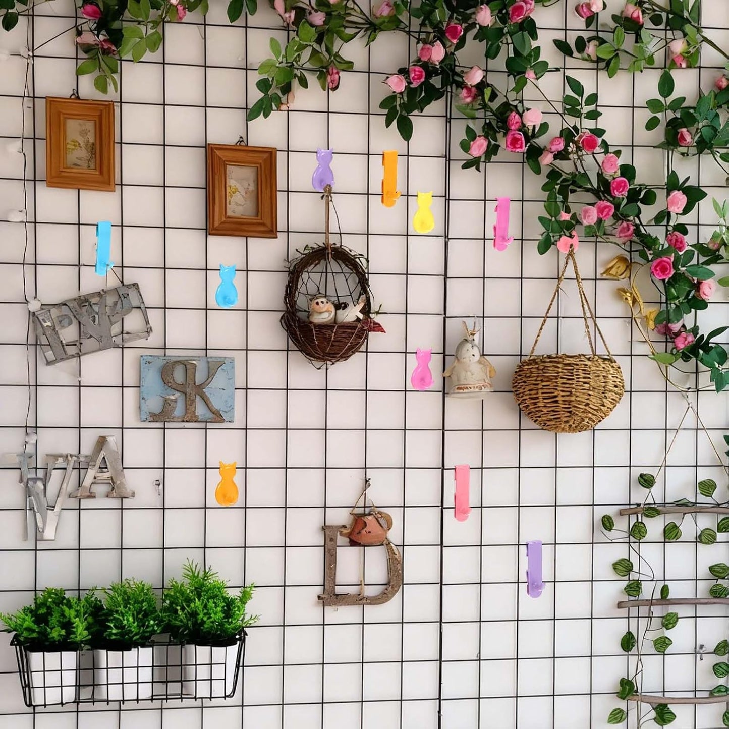  Sourcing Map Lot De 10 Crochets Muraux En Plastique Pour Panneau Mural De 7,1 Cm, Crochets Utilitaires Pour Garage, Magasin, Entrepôt, Magasin, Maison, à Suspendre, Rouge Rose
