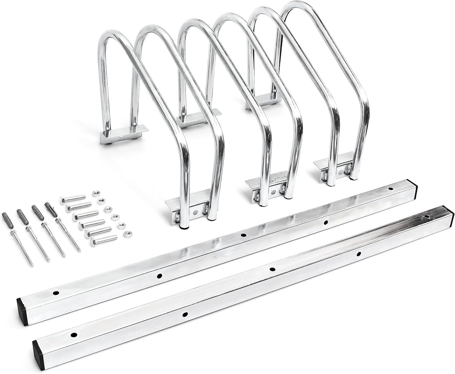  Relaxdays Râtelier Pour 3 Vélos Argent
