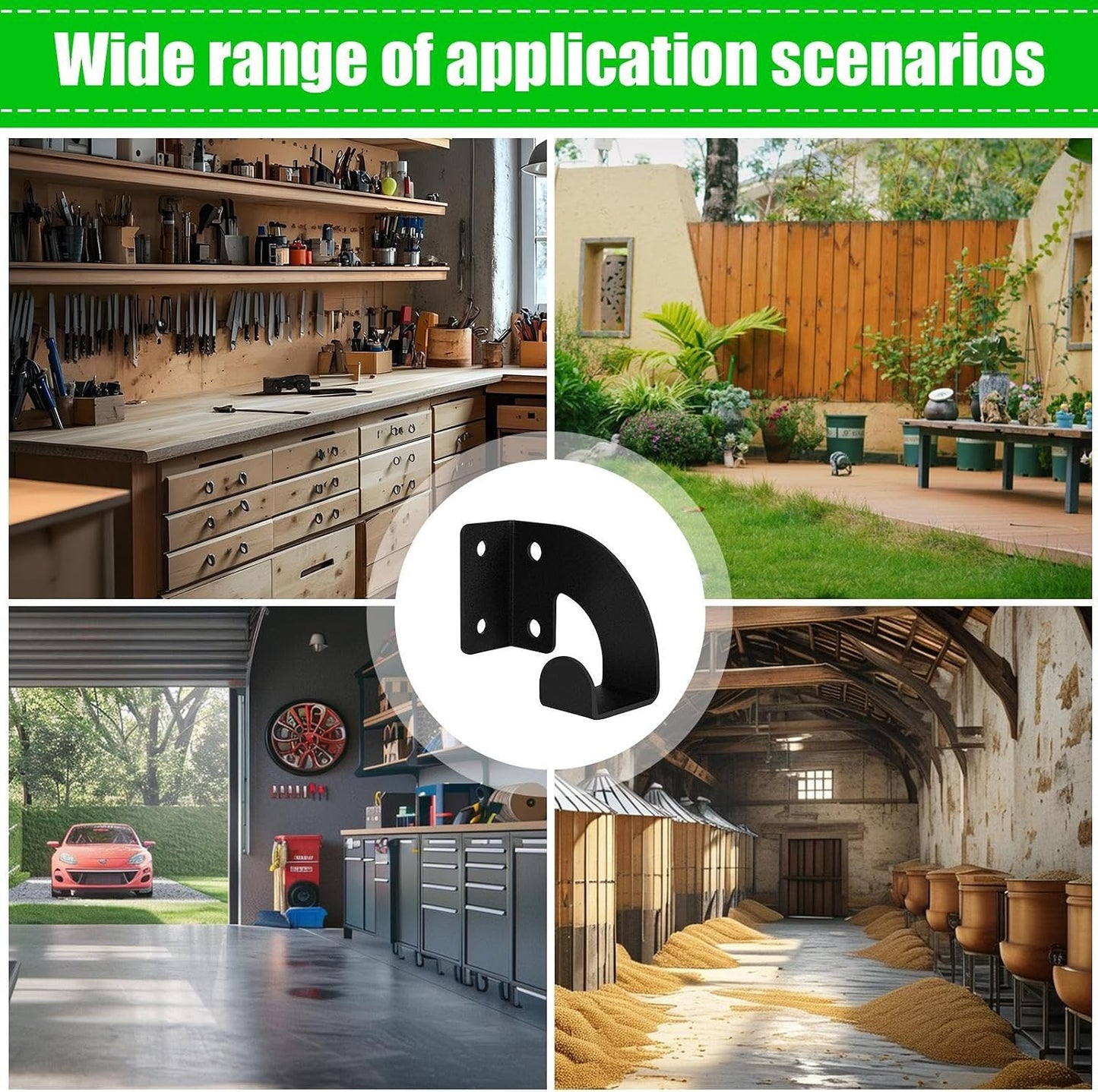  Support Mural En Métal Pour Tronçonneuse, Support De Rangement D'outils Robuste, Organiseur Sécurisé Pour équipement électrique, Idéal Pour Atelier, Garage, Outils De Jardin, Abri De Pelouse