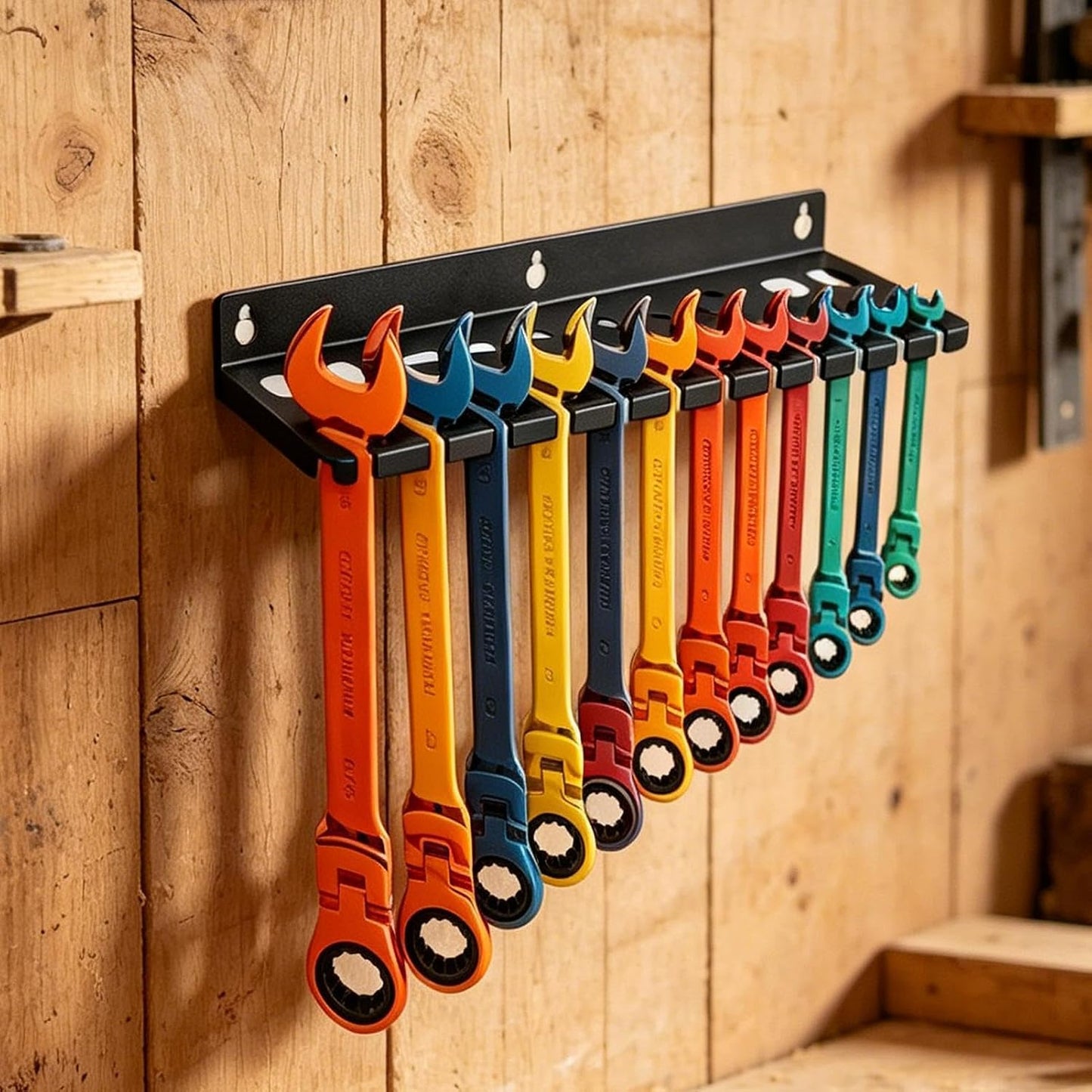  Générique Range-Clés,Robuste, Grande Capacité, Gain De Place | Organiseur D'angle à Suspendre Pour Outils,Pour Tournevis Hexagonaux Cliquet Cutter Ciseaux Maison Garage Atelier Espace Travail Coin