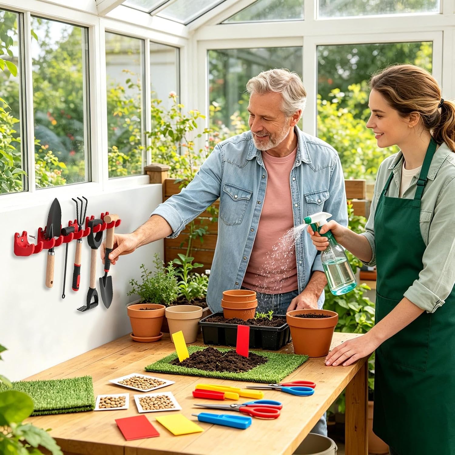  Crochets De Fixation Murale Pour Garage | Support Mural Universel Robuste Et Résistant | Organisateur Suspendu Pour Outils De Jardin | Pour La Maison, L'Atelier, Le Balcon, Le Jardin Et L'Extérieur