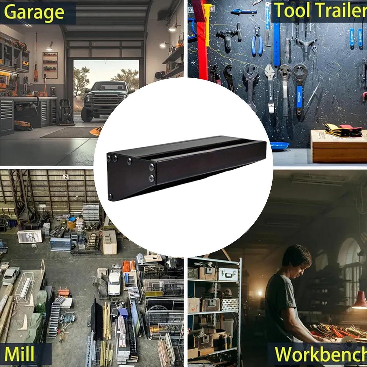  Tool Rack, Hammer Holder, Wall Installation With Compact Storage Function, Garage Utility Feature Workbench Efficiency, Mountable System For Job Site Use