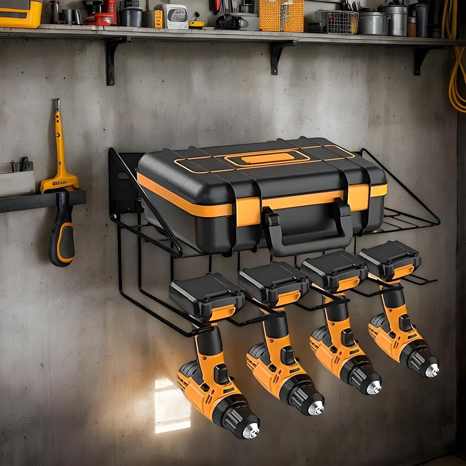  Porte-outils électriques | Support Mural En Métal Pour Perceuse, Rangement Pour Atelier, Garage, Abri De Jardin
