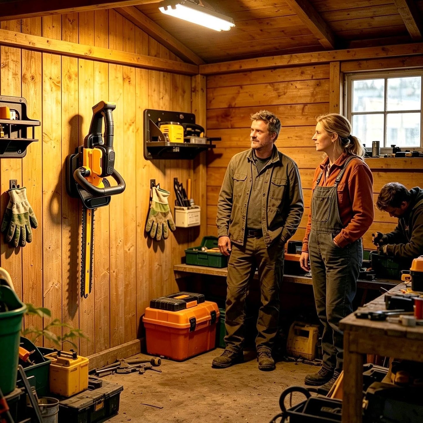  Générique Support Pour Débroussailleuse De Remorque | Rangement à Fixer Au Mur Pour Outils | Rack Mural De Rangement Taille-Haie | Pour Garage Atelier Abri De Jardin Grange Sous-Sol Pelouse
