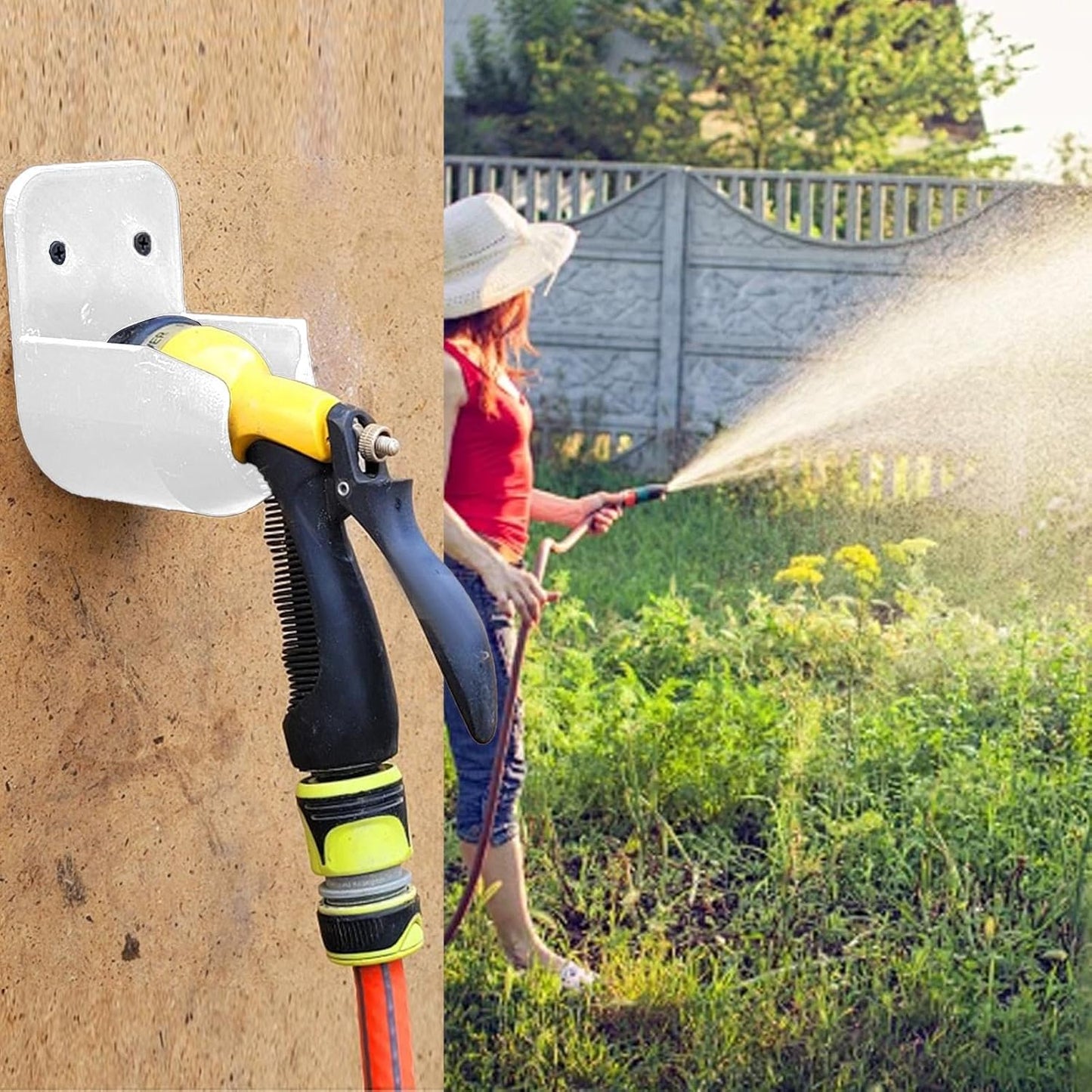  Generisch Support Pour Embouts De Tuyau - Support De Buse D'arrosage Et Organisateur De Rangement, Support Mural Pour Pulvérisateur | Pour Jardin, Pelouse, Irrigation, Terrasse, Arrière-cour, Garage