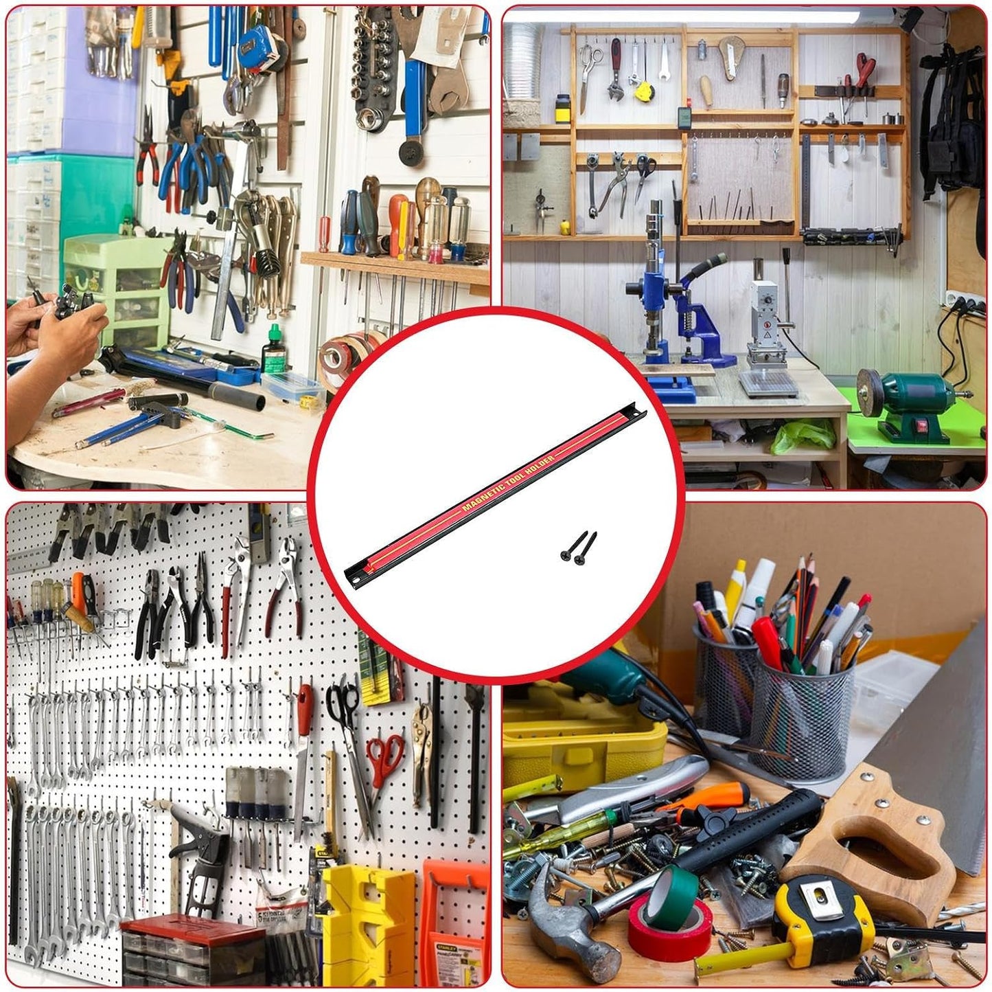  Bande Magnétique Pour Outils | Porte-outils Mural De Grande Capacité | Organiseur D'outils Peu Encombrant Pour Atelier, Atelier De Réparation Automobile, Maison