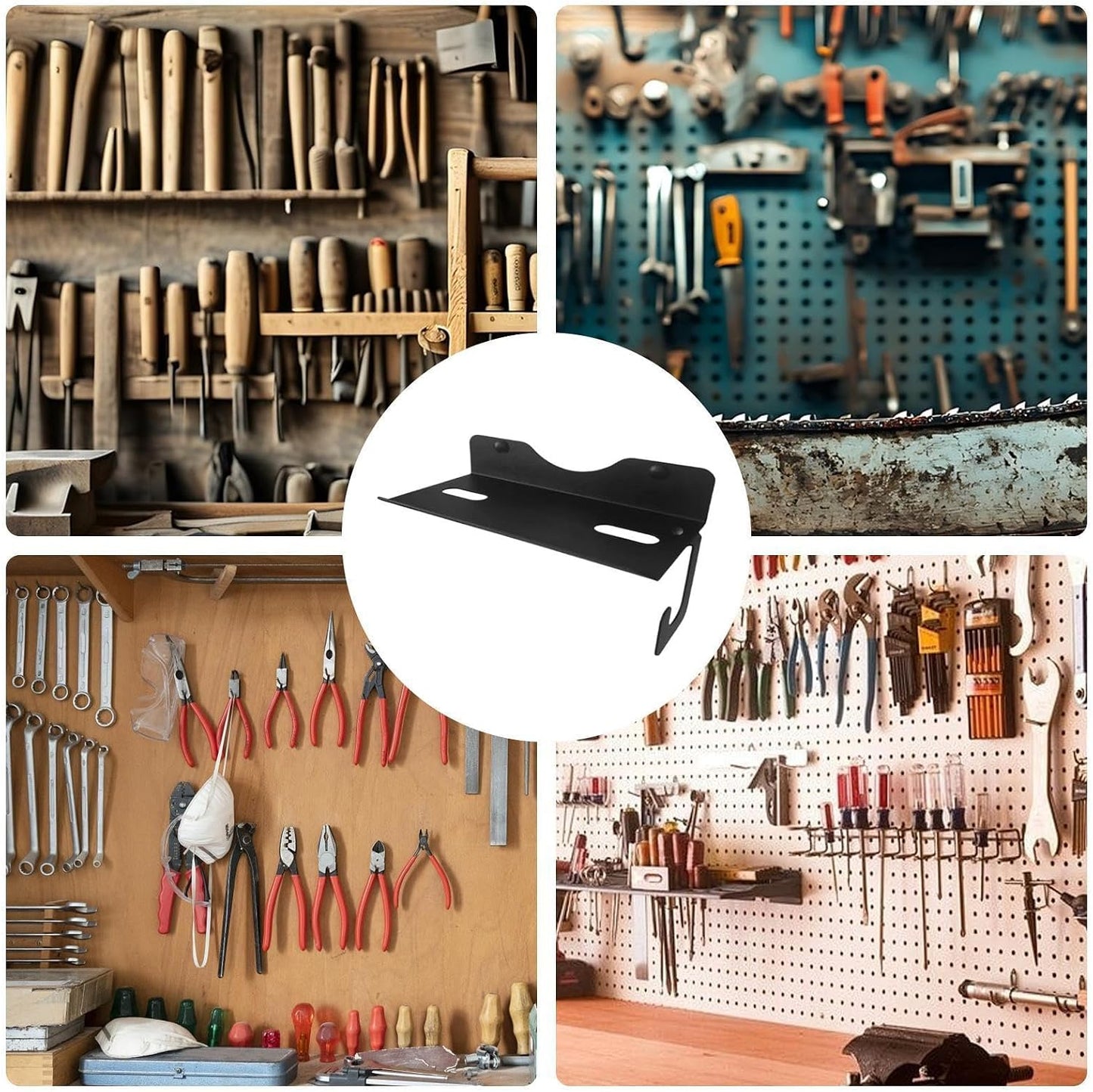  Générique Support Mural De Scie Sauteuse - Support De Rangement En Métal Pour Outils Électriques,Rangement Pour Scie Sauteuse - Pour Atelier Garage Cave Maison Ferme Appartement