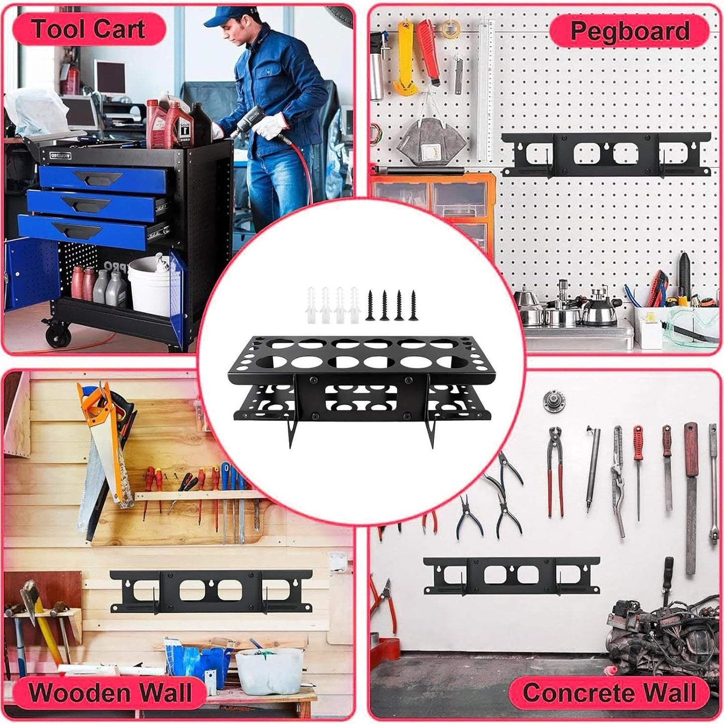 GENERIC Support De Rangement, 12 Emplacements De Grande Capacité, Organisateur De Rangement Pour Tube De Calfeutrage | Pour Salon, Dortoir, Atelier De Réparation à Domicile, Atelier