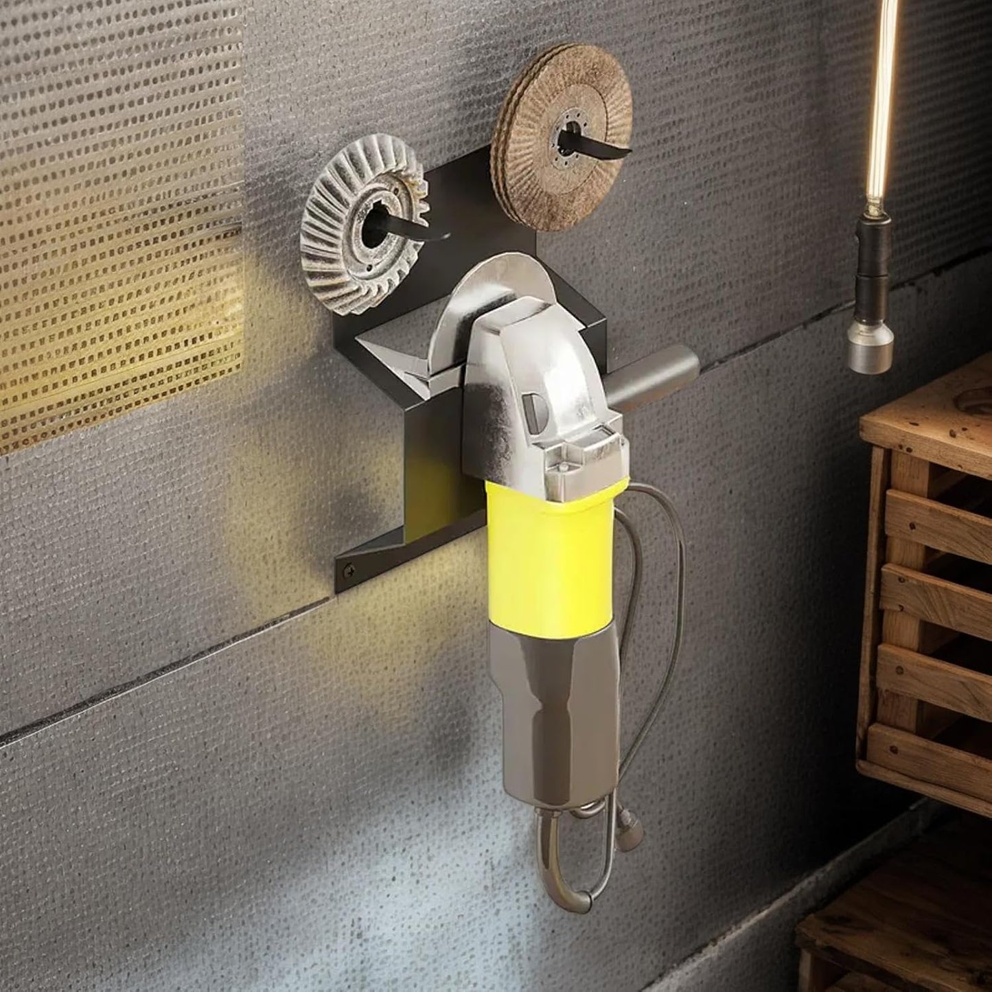  Support Mural Pour Outils D'atelier, Polisseuses, 15 X 20 X 3 Cm, Robuste Et Multifonctionnel, Pour Garage, Magasin, Organisateur D'outils Peu Encombrant