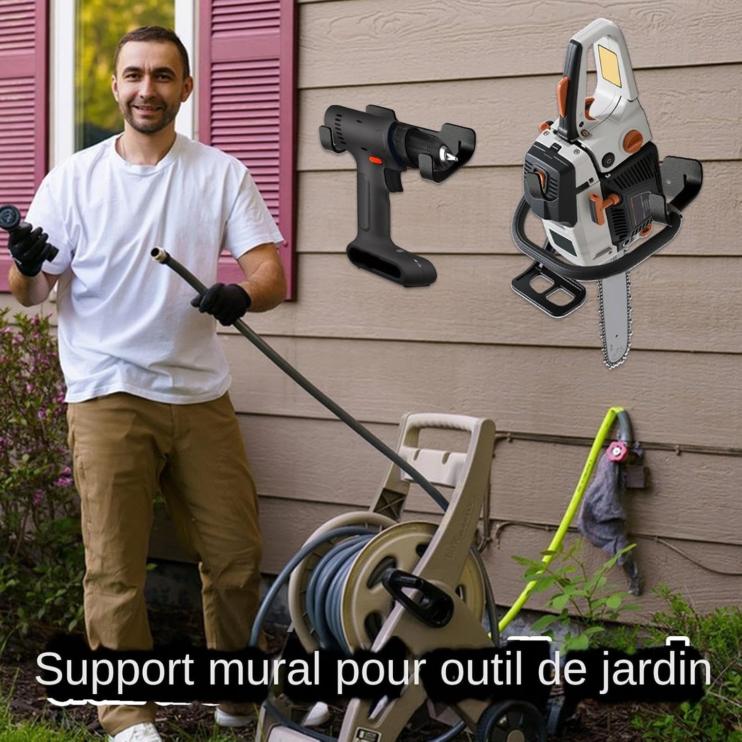  Générique Crochets De Garage - Porte-Ustensiles Jardin Et Utility - Gain De Place Pour Mur Buanderie Atelier Cuisine Cave Jardin Maison