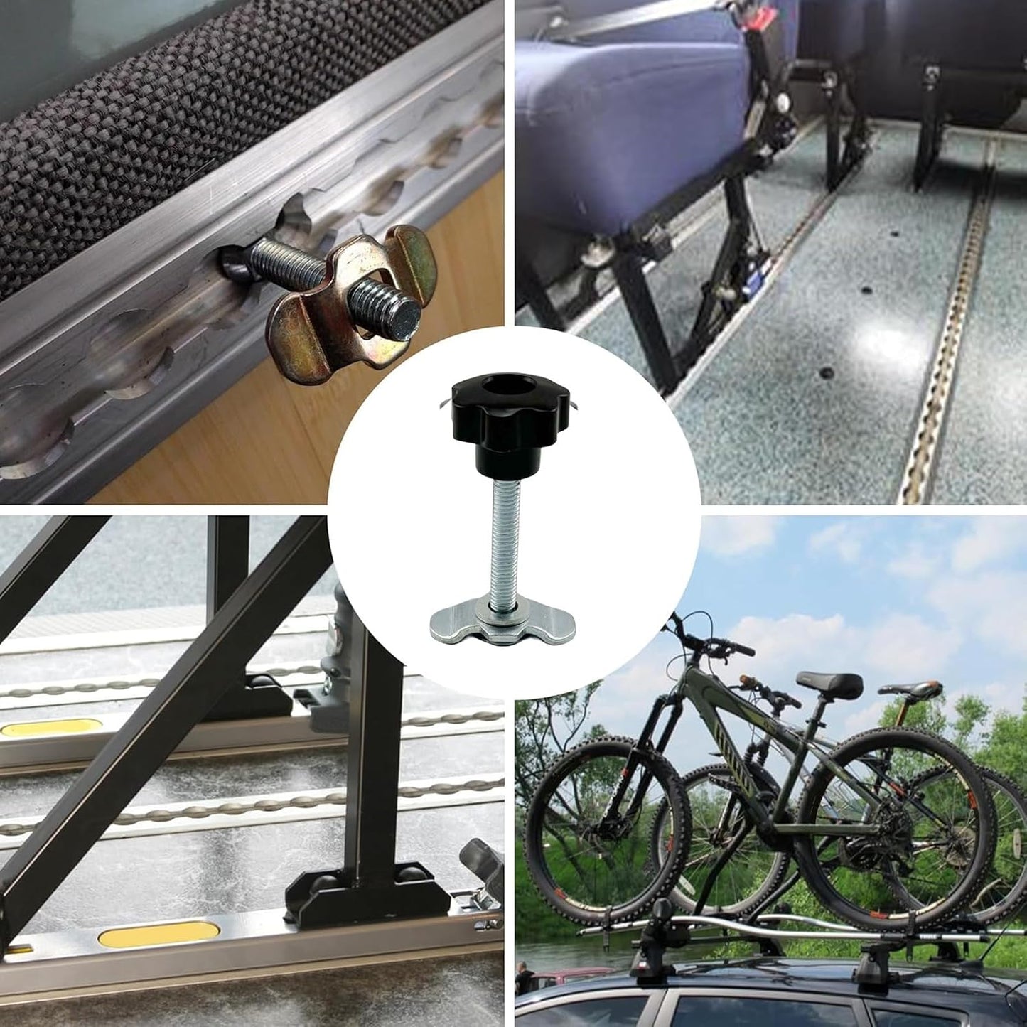  Goupille De Rail L, Raccord De Patte À Tige Filetée Pour Rail L, Pièces Anti-Dérapantes Pour Le Système Et Accessoires De Remplacement Pour Les Camions, Avions, Entrepôts, Garages Et