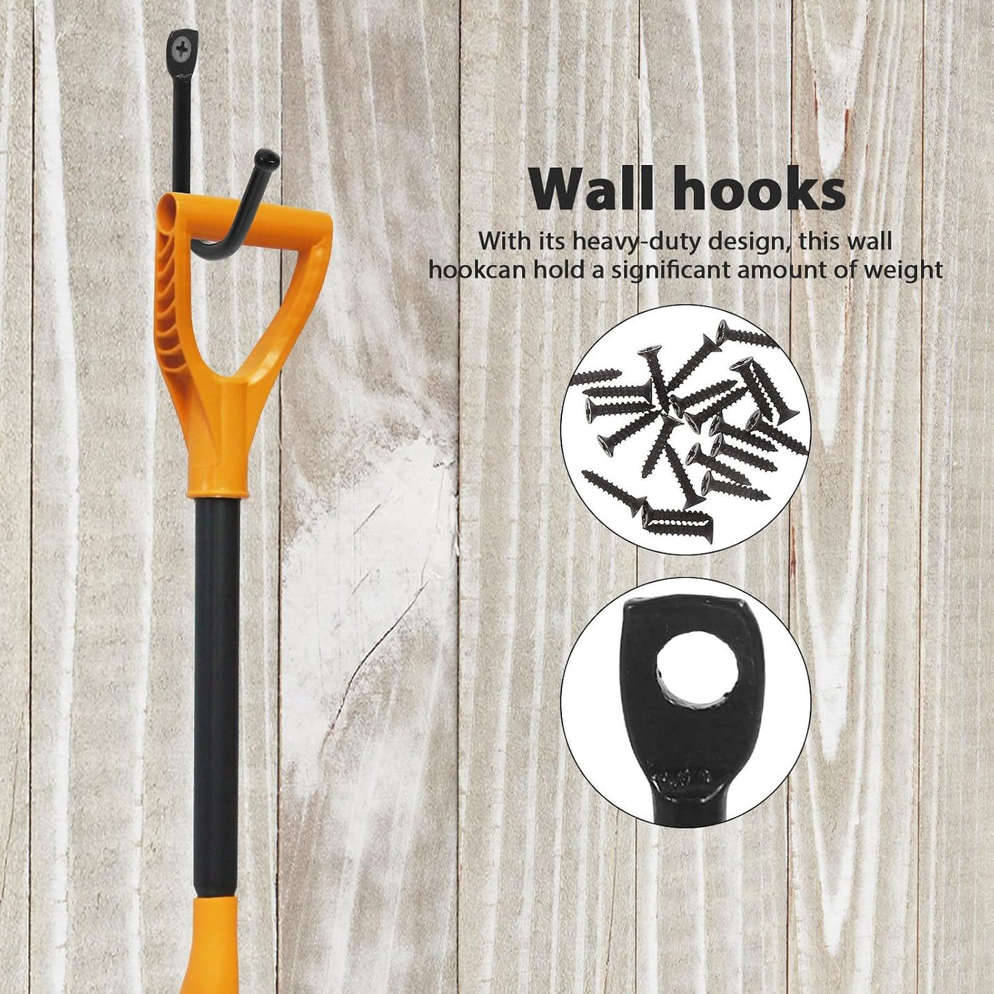  STOBAZA Lot De 20 Crochets Robustes En Fer Noir Pour Suspendre, Crochets Muraux Polyvalents Pour Rangement D'outils Garage Ou Atelier