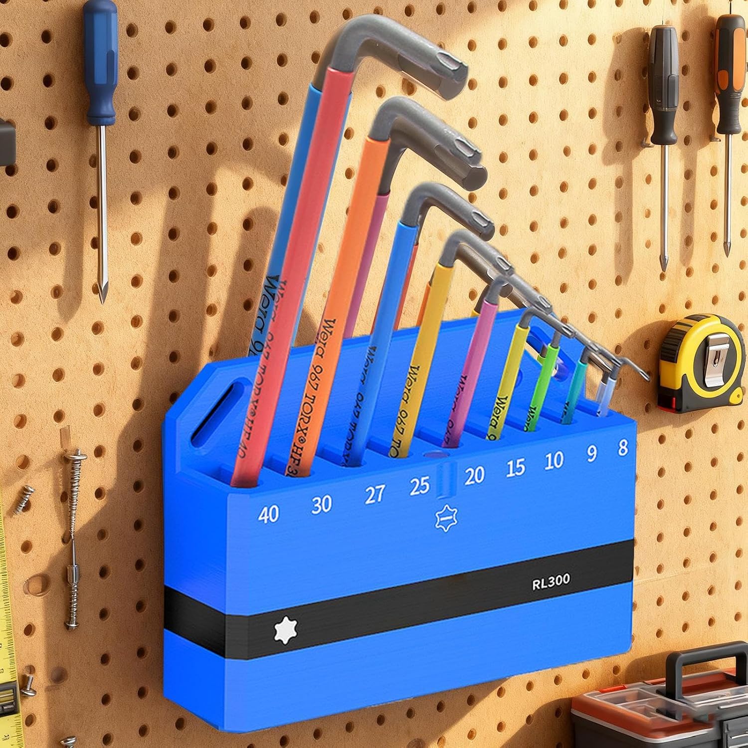 GENERIC Organisateur De Clés | Porte-outils Magnétique | Porte-clés | Pour Vélo Hex Spanner Outil De Réparation Wall Organisation Affichage Garage Atelier
