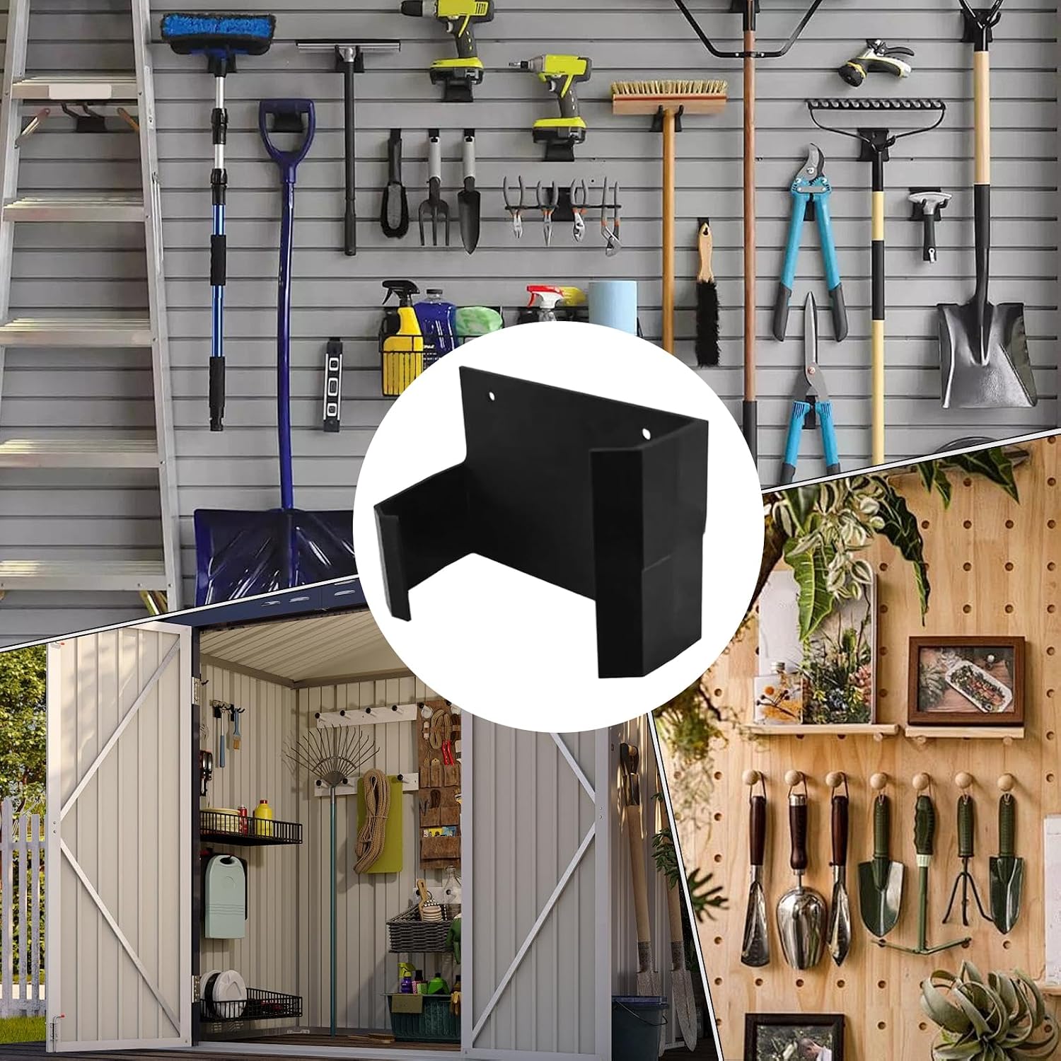  Générique Organisateur De Rangement Pour Outils Electriques | Rangement Mural Pour Outils De Jardin | Support De Garage Robust Pour Perceuse Visseuse Marteau Atelier Garage Jardin