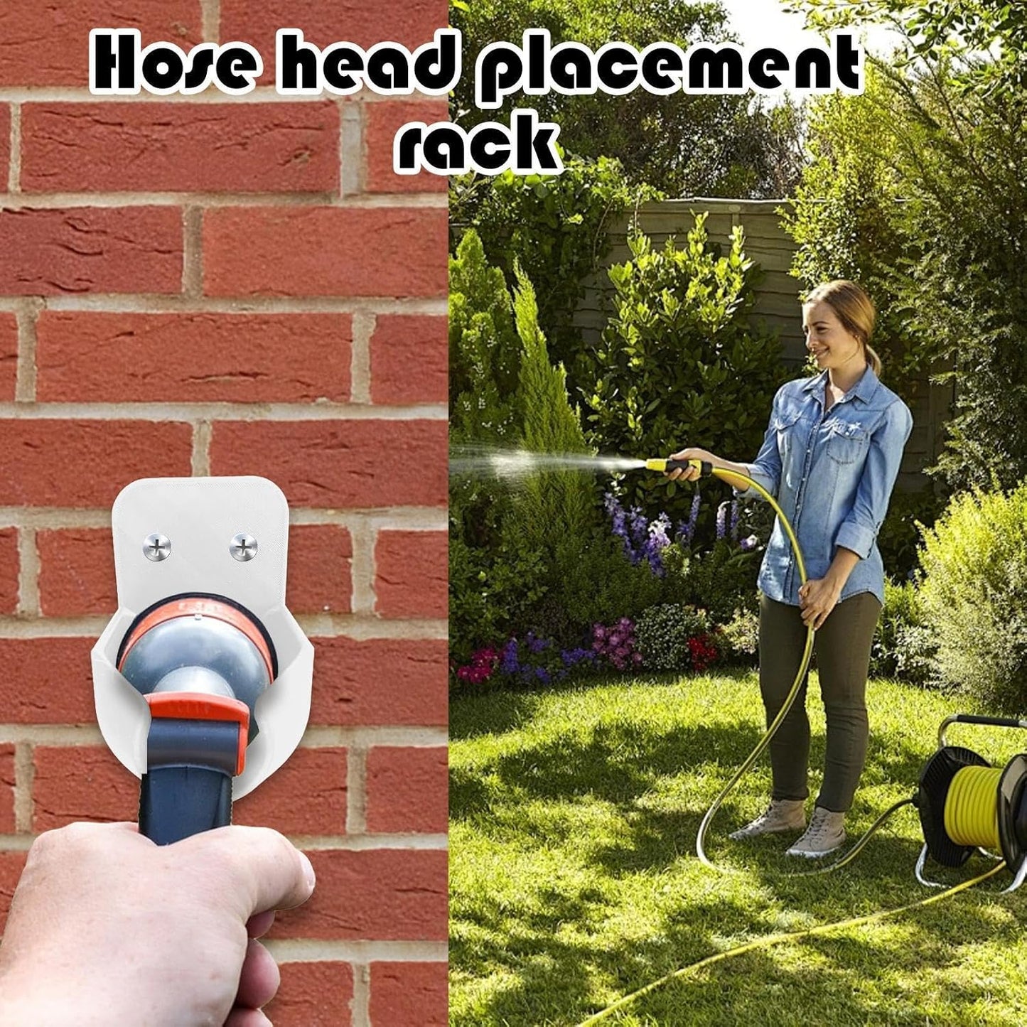  Generisch Support Pour Embouts De Tuyau - Support De Buse D'arrosage Et Organisateur De Rangement, Support Mural Pour Pulvérisateur | Pour Jardin, Pelouse, Irrigation, Terrasse, Arrière-cour, Garage