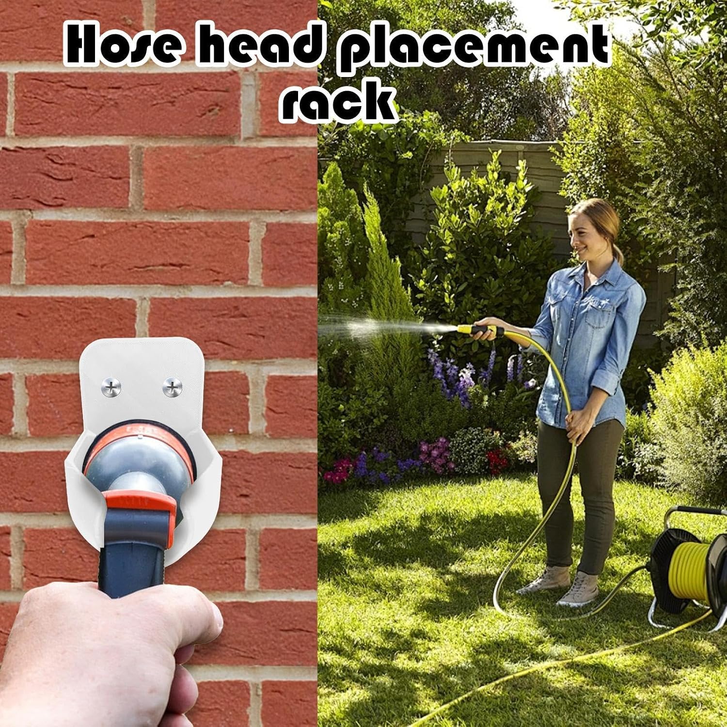  Generisch Support Pour Embouts De Tuyau - Support De Buse D'arrosage Et Organisateur De Rangement, Support Mural Pour Pulvérisateur | Pour Jardin, Pelouse, Irrigation, Terrasse, Arrière-cour, Garage