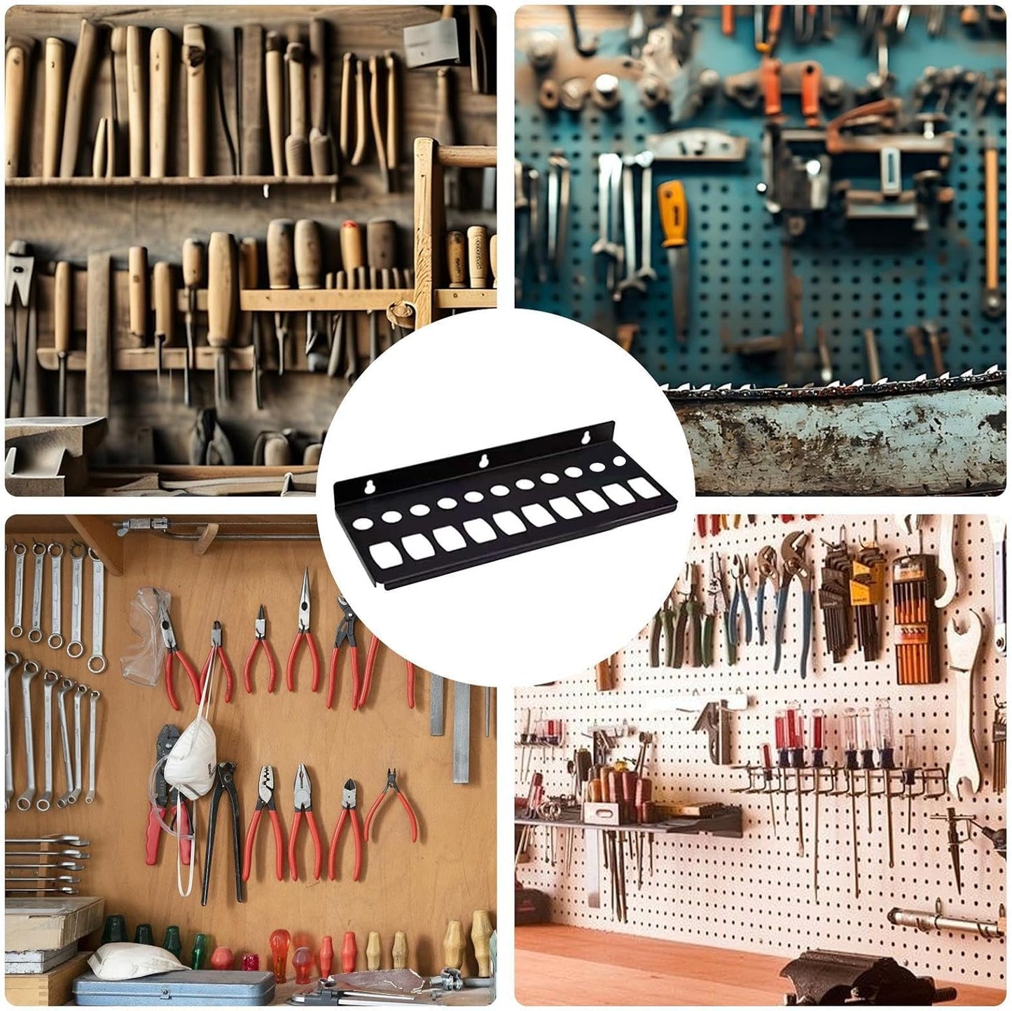 GENERIC Organiseur De Pinces | Support Mural Robuste Pour Pinces à Molette, Clé, Tournevis, Ciseau, Outil De Levier Pour Atelier, Bureau, étagère, Banc, Tiroir