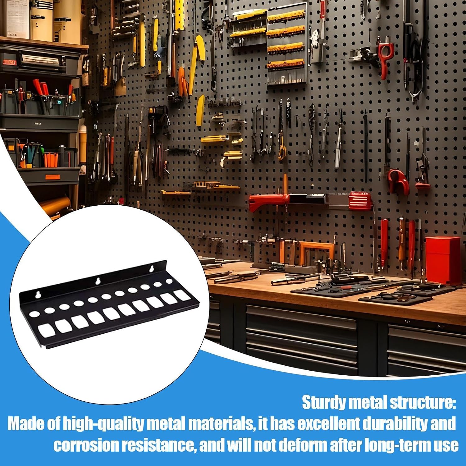  Organiseur De Tournevis, Porte-outils Mural Multifonction Peu Encombrant, Idéal Pour Garage, Atelier, Outils De Mécanicien, 35 X 9 Cm